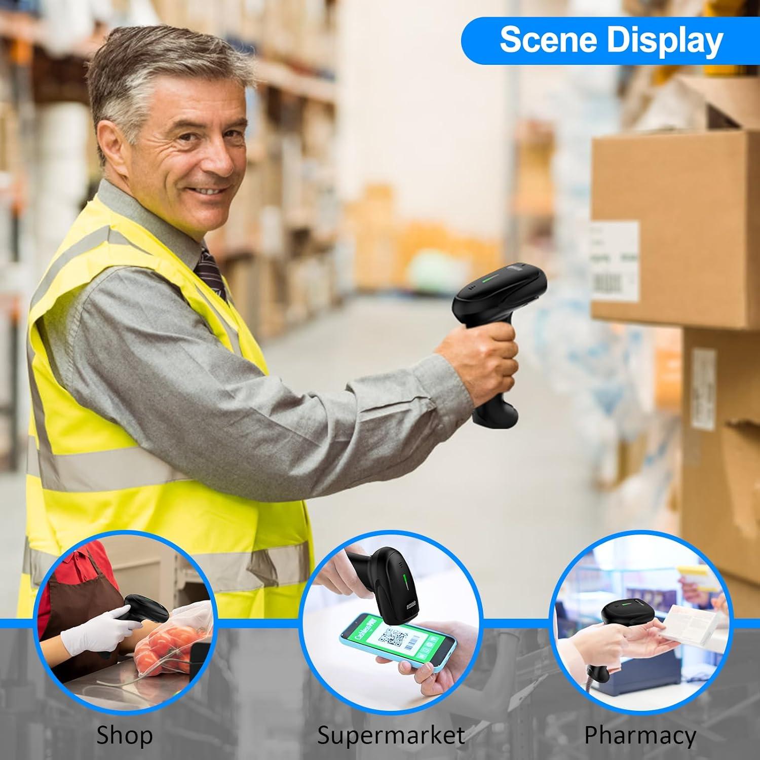 Escáner de Código de Barras Inalámbrico 2D Symcode MJ-6706DA