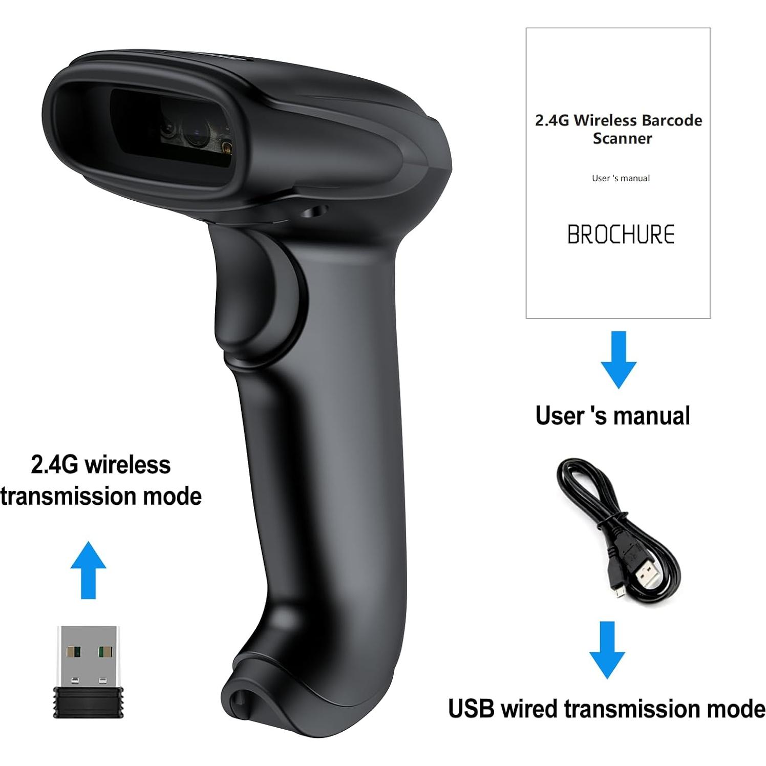 Escáner de Código de Barras Inalámbrico 2D Symcode MJ-6706DA