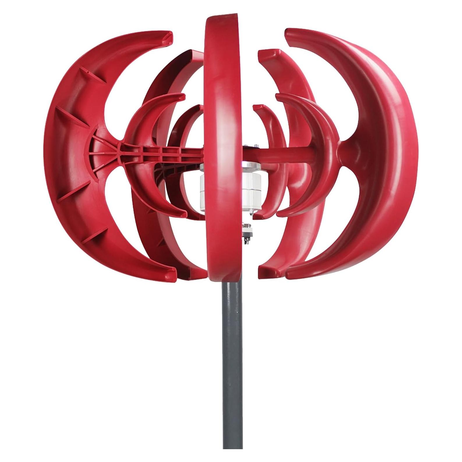 Generador Eólico 4500W Masiunoz 12V 5 Aspas Rojo
