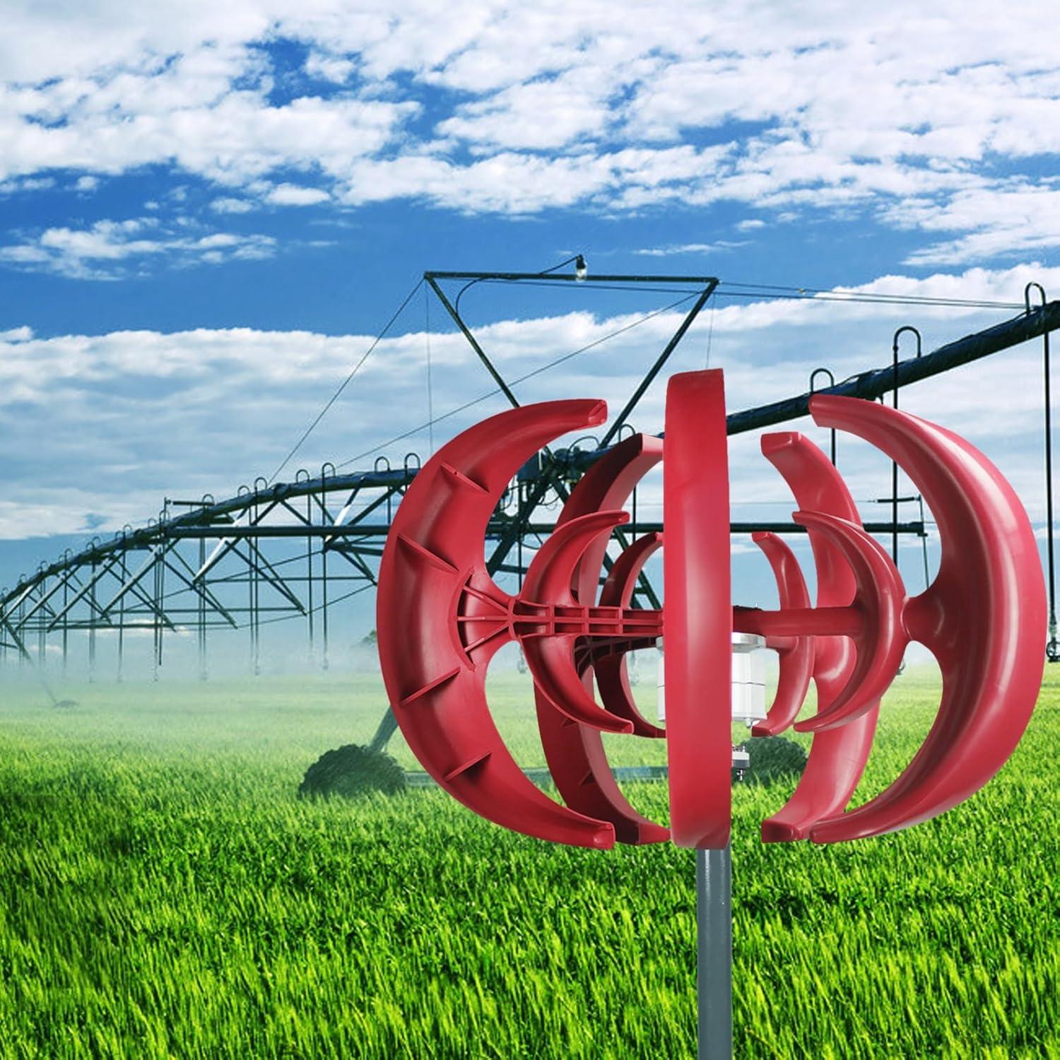 Generador Eólico 4500W Masiunoz 12V 5 Aspas Rojo