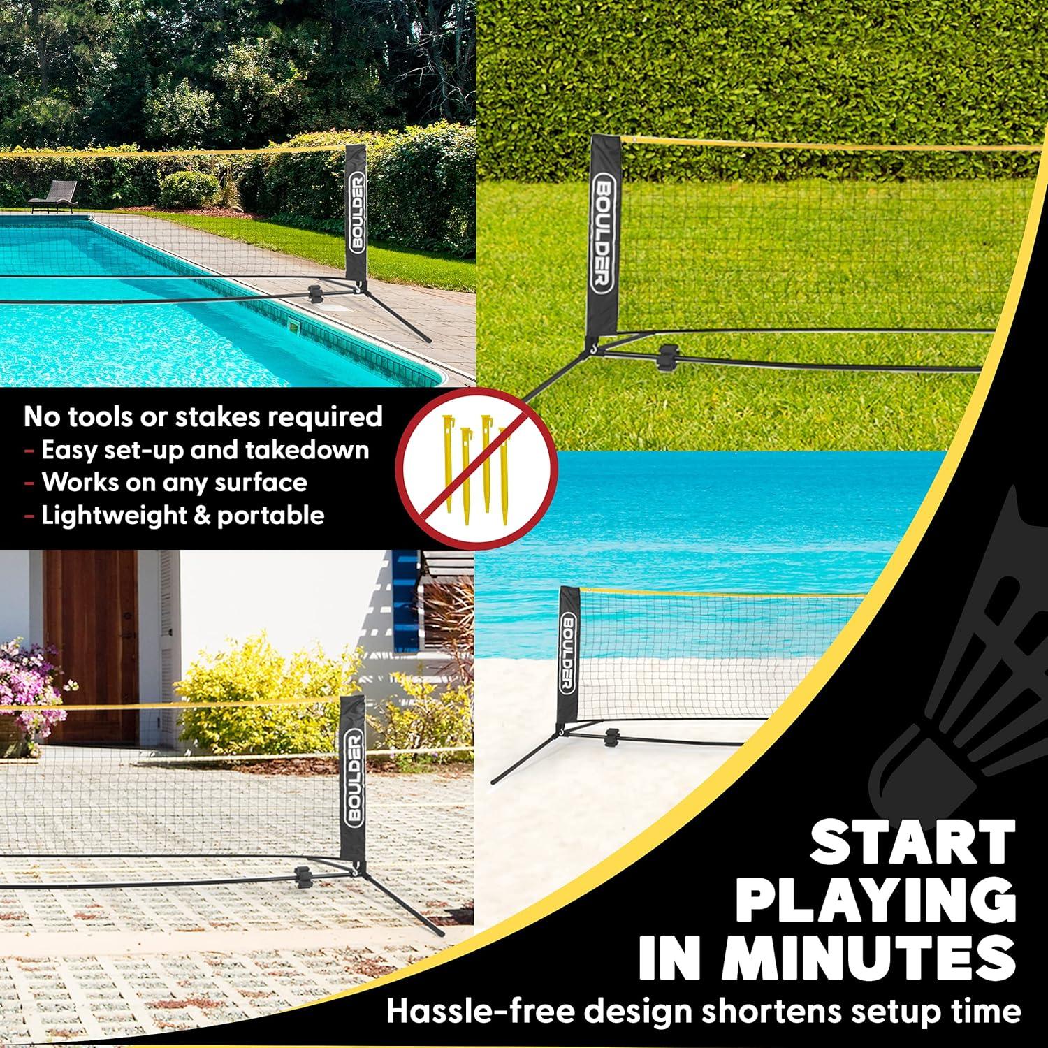 Red de bádminton y pickleball portátil Boulder 3.05m ajustable