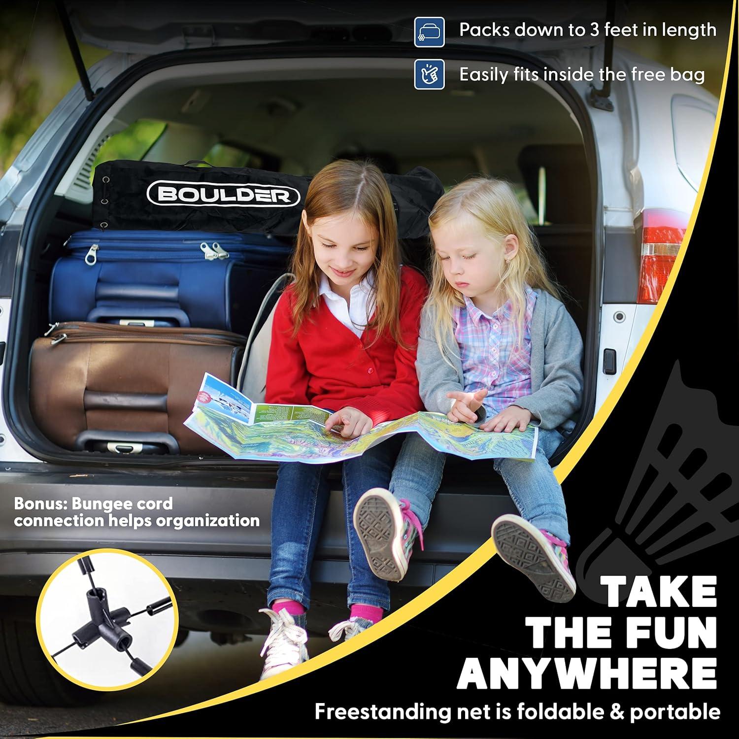 Red de bádminton y pickleball portátil Boulder 3.05m ajustable