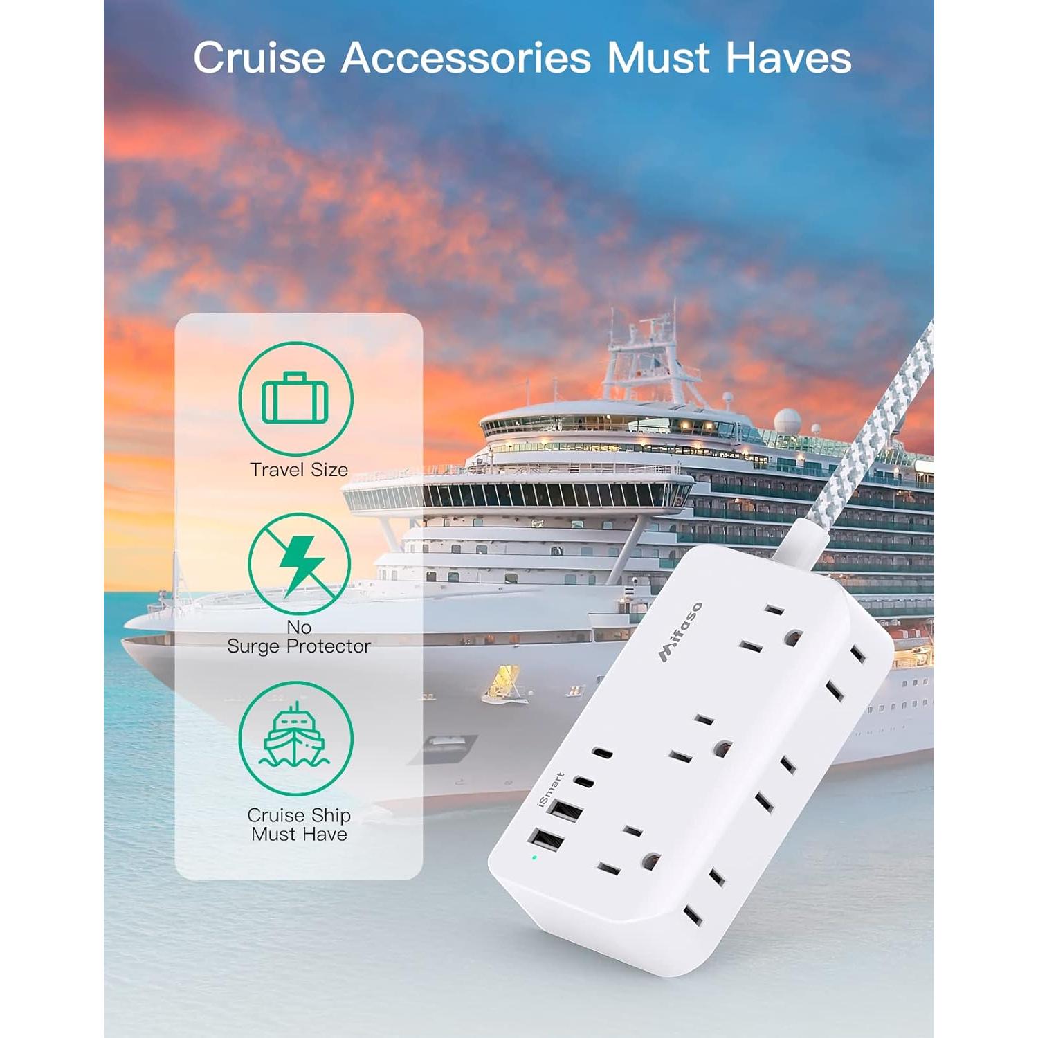 Regleta de enchufes MIFASOPOWER 6 salidas 4 USB 1.52m