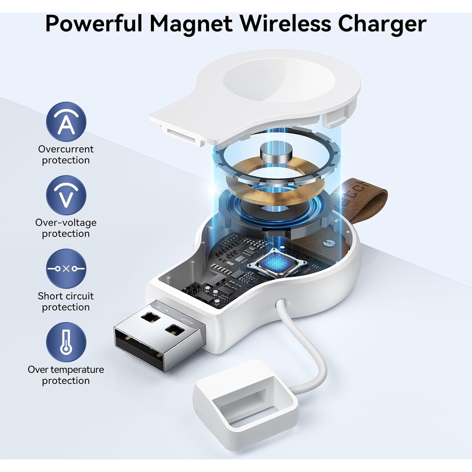 Cargador Inalámbrico NEWDERY para Apple Watch 7 6 5 4 3 2 1 SE