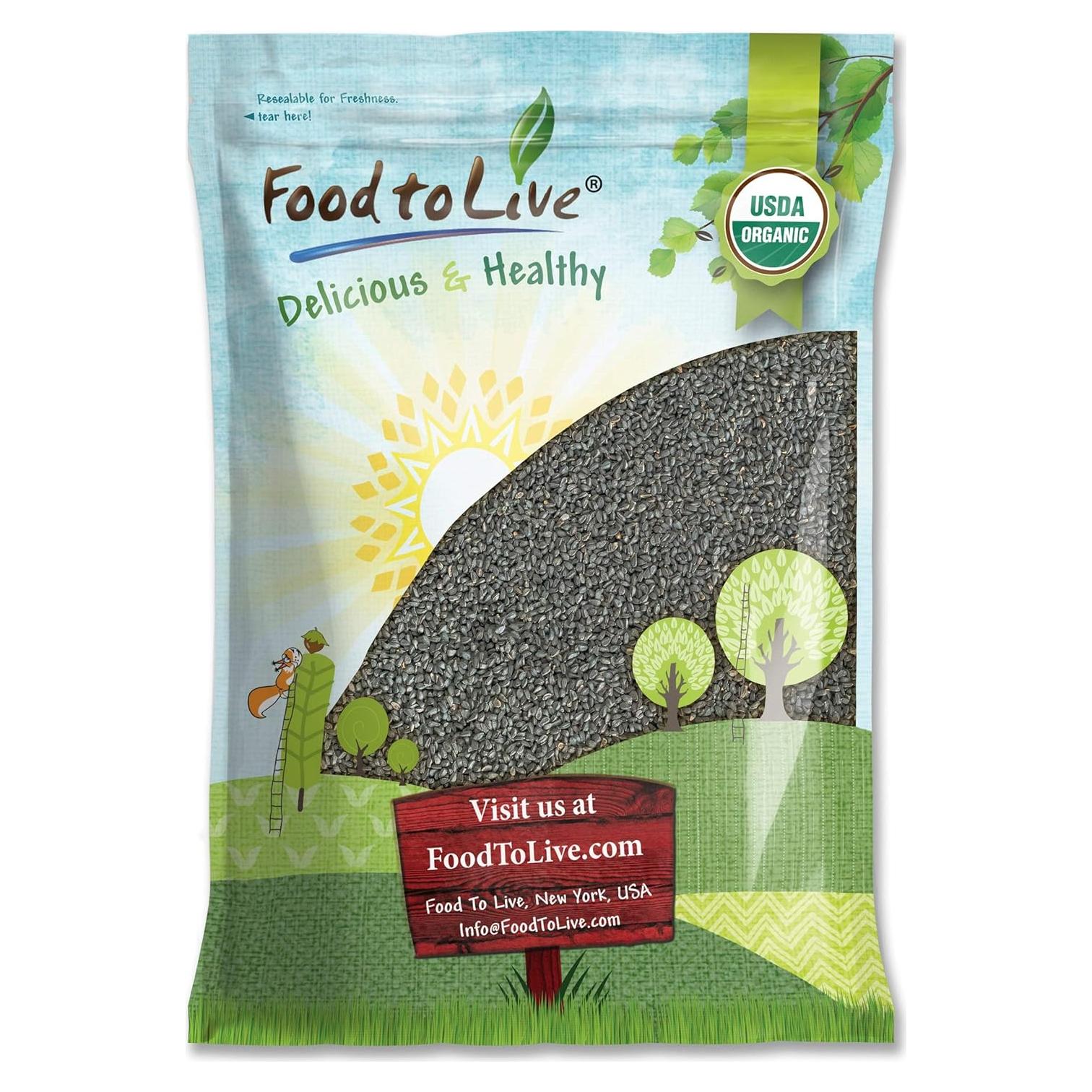 Semillas de Comino Negro Orgánico Food to Live 2.27 kg - Sin OGM, Kosher