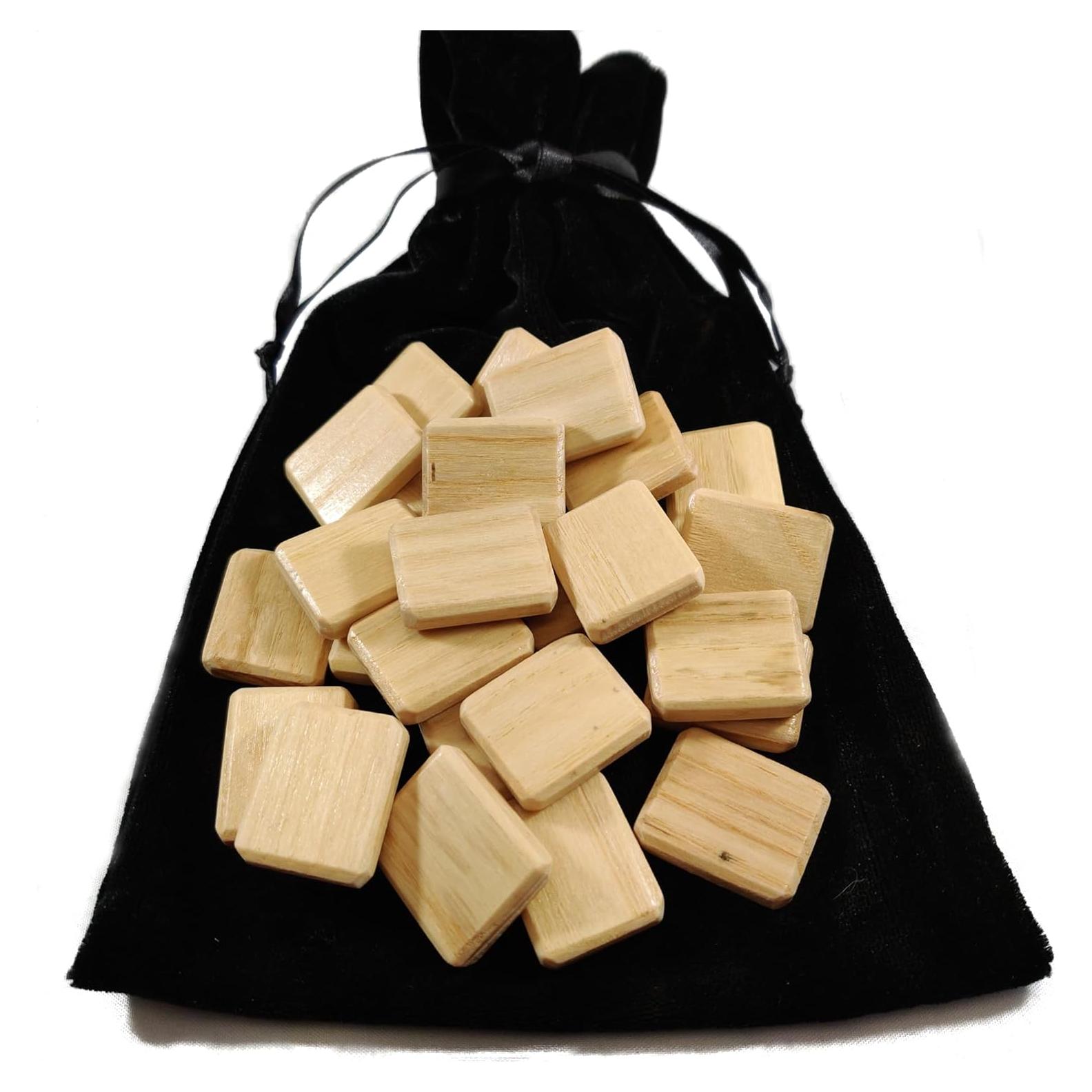 Juego de Runas de Madera Sin Terminar - Alfabeto Elder Futhark