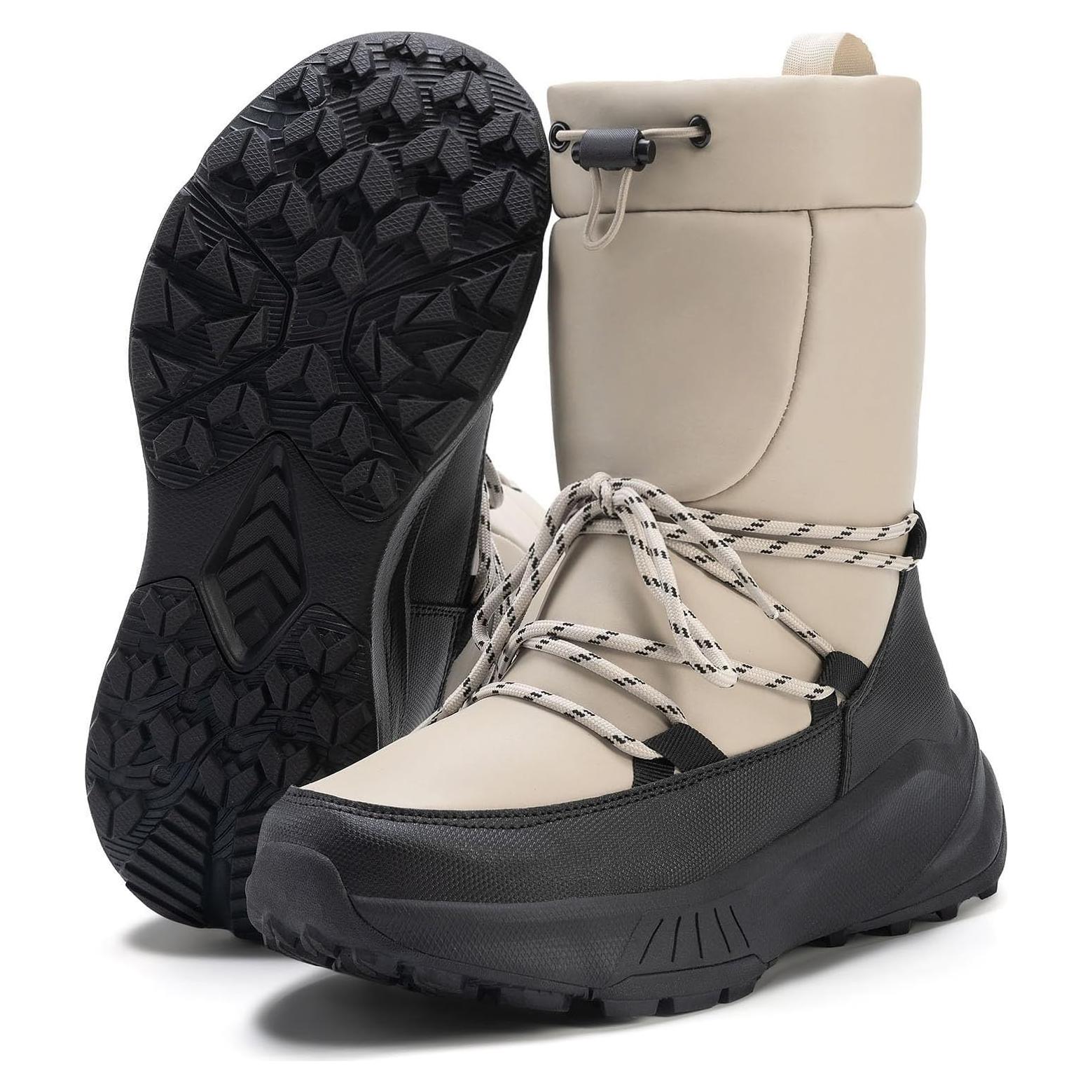 Botas de Nieve para Mujeres EARLDE Impermeables Caqui