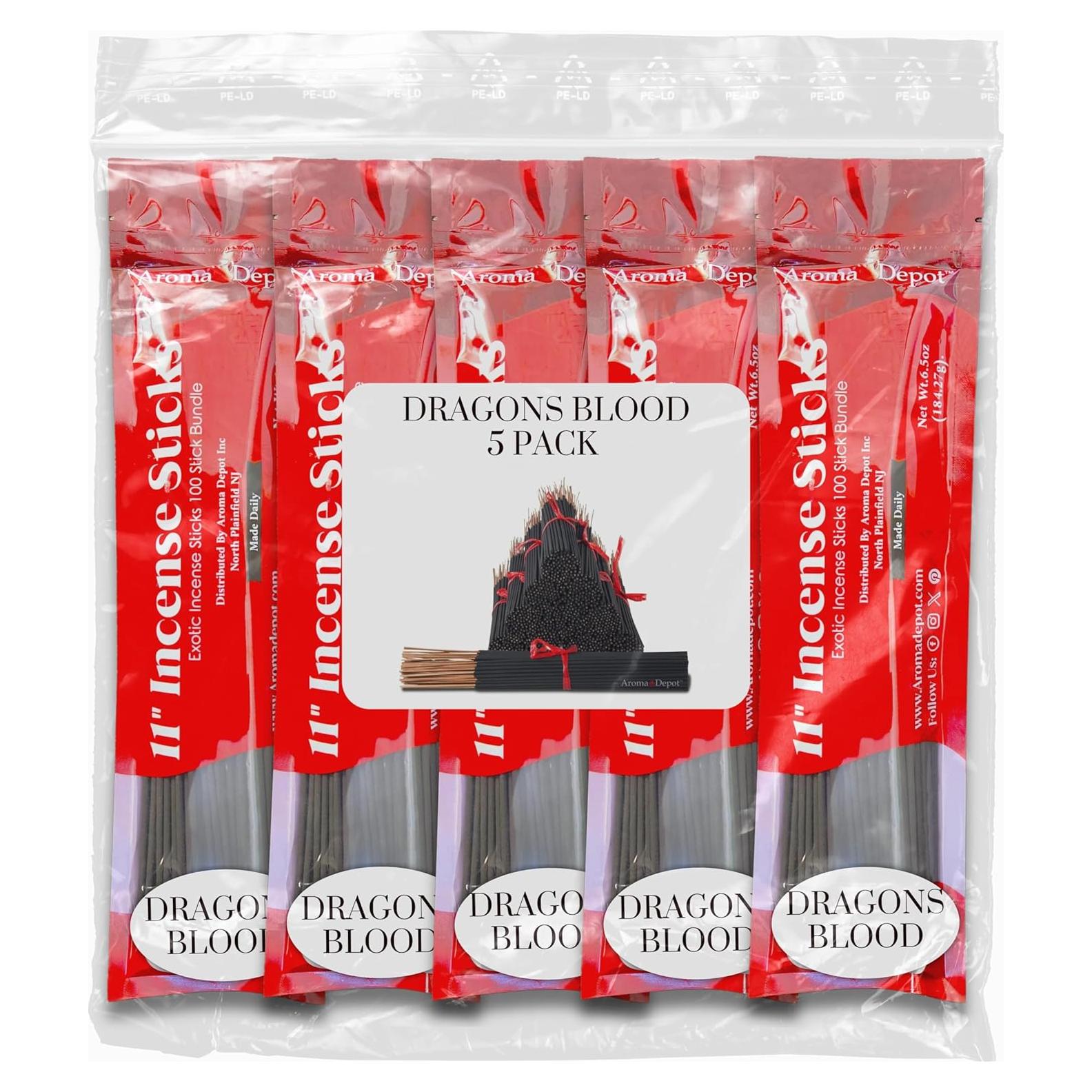 Varitas de Incienso Aroma Depot Sangre de Dragón 11" 500 Unidades