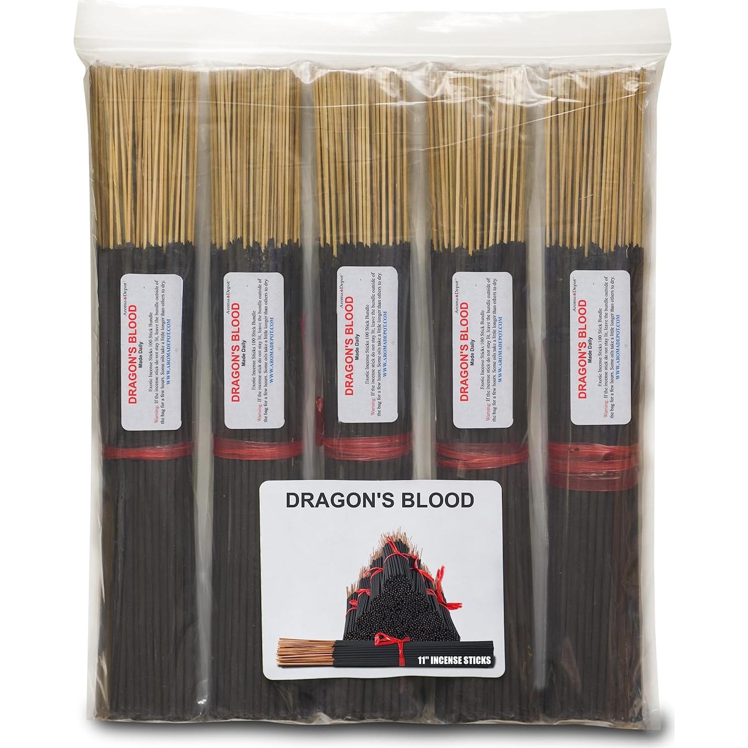 Varitas de Incienso Aroma Depot Sangre de Dragón 11" 500 Unidades