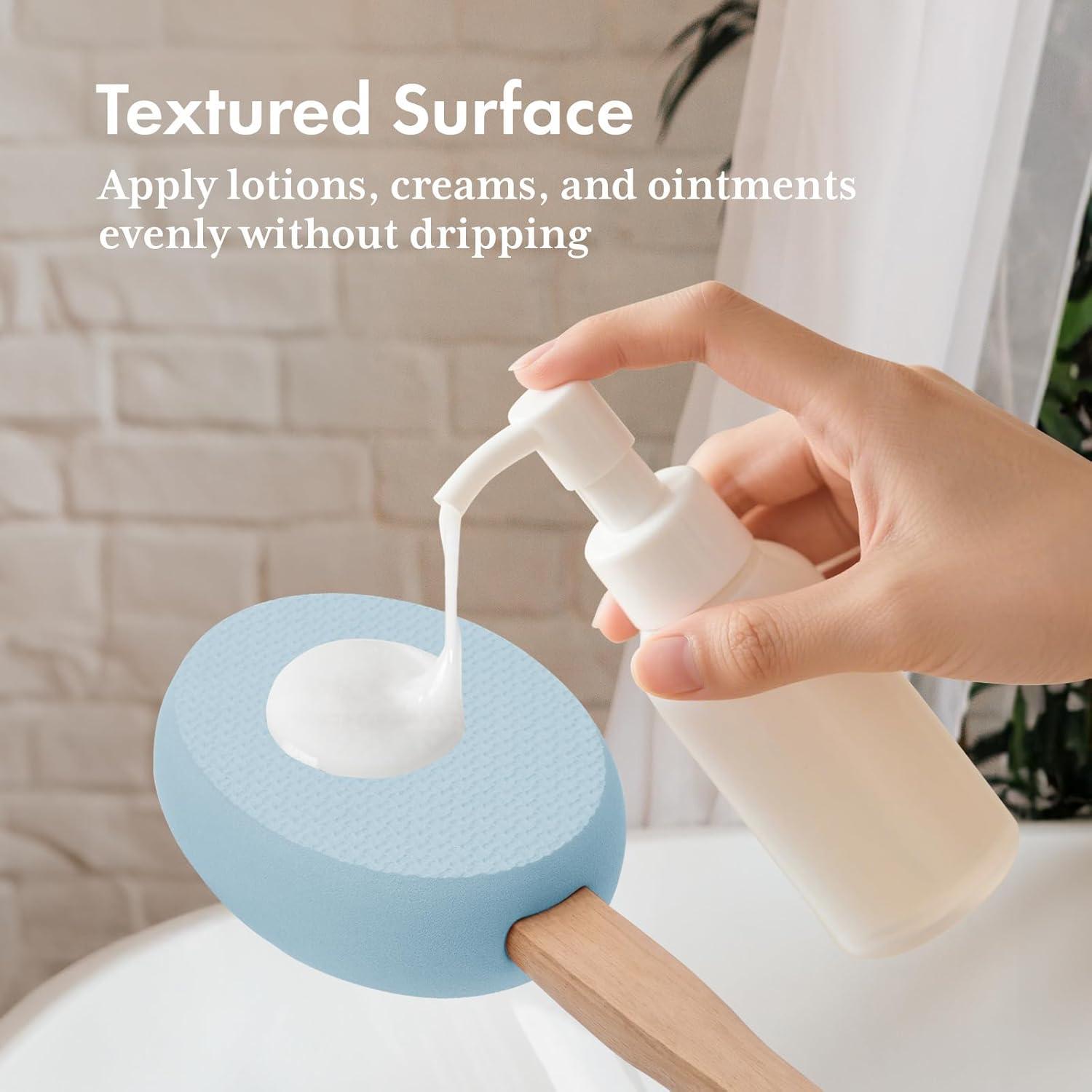 Aplicador de Loción AmazerBath con Mango Largo y 4 Almohadillas