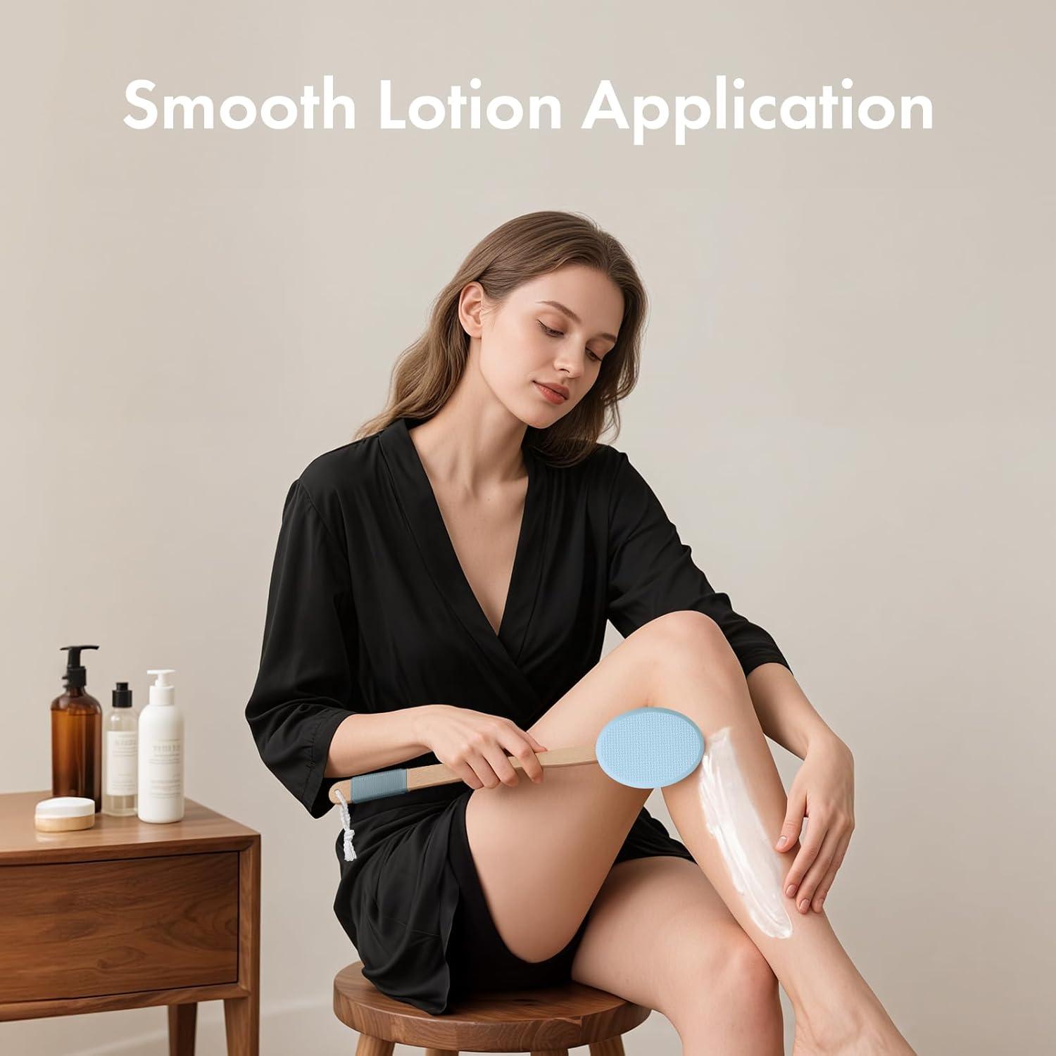 Aplicador de Loción AmazerBath con Mango Largo y 4 Almohadillas