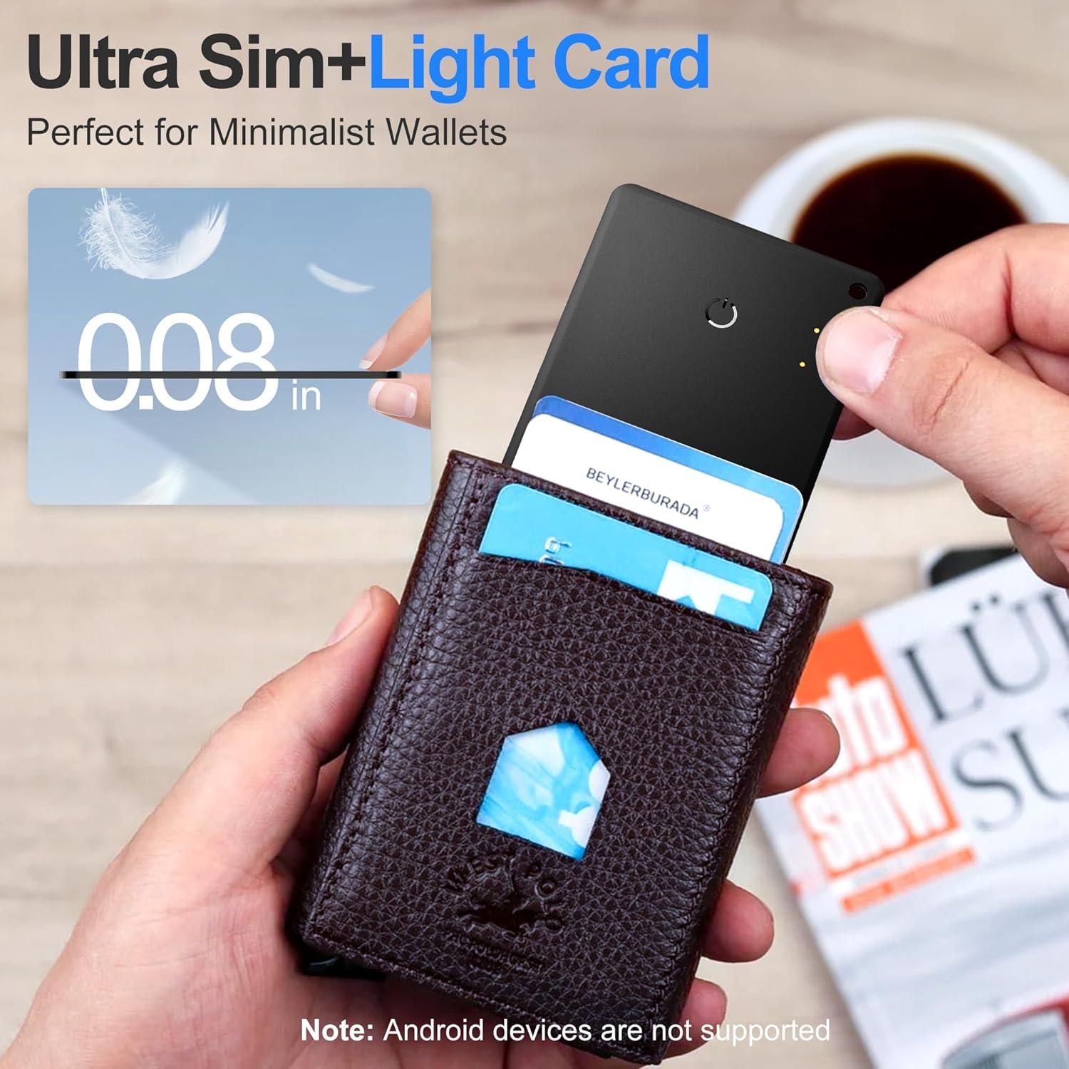 Rastreador Bluetooth MINGJIXIN Air Wallet para iOS - Recargable y Resistente al Agua
