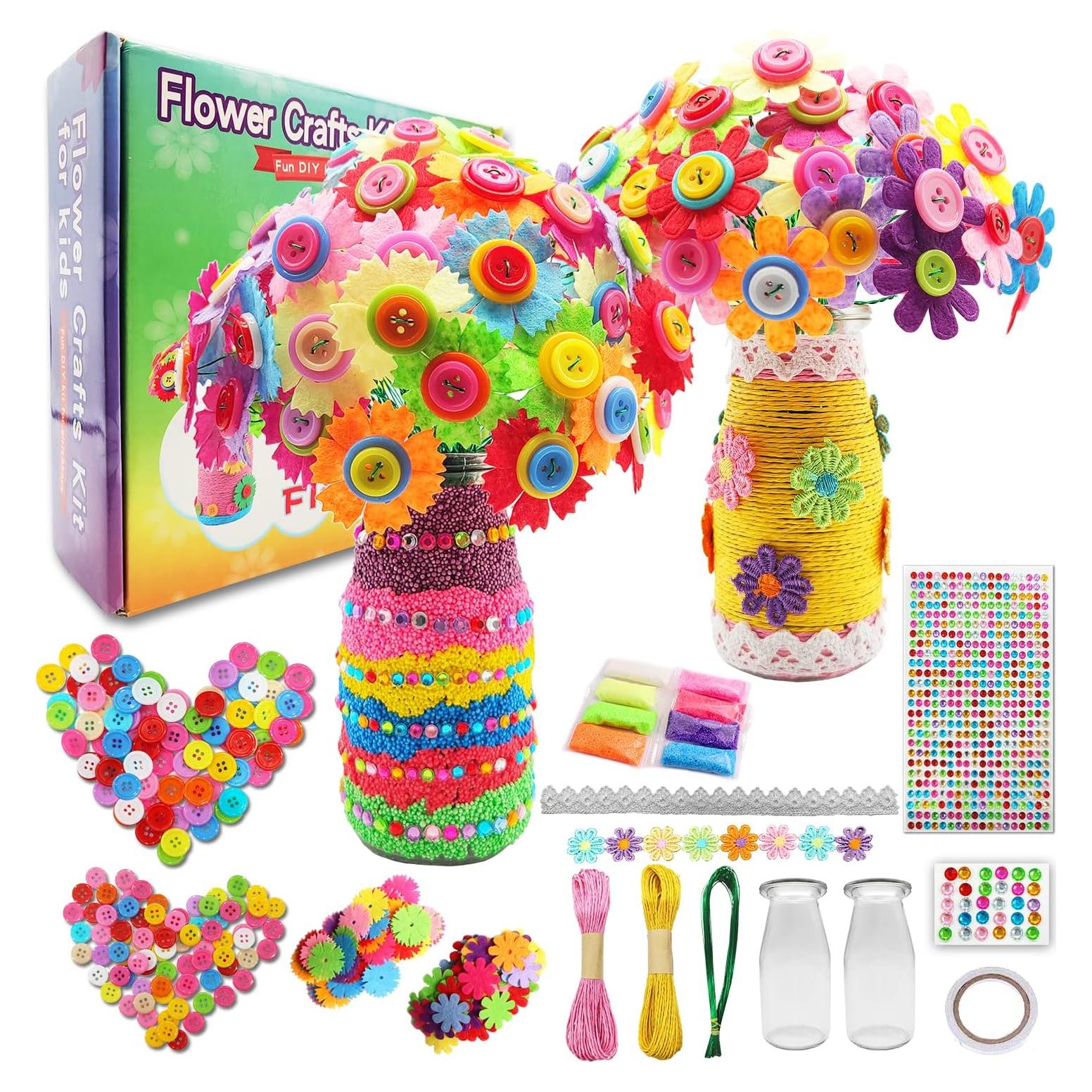 Kit de Manualidades 7July Ramo de Flores DIY para Niñas