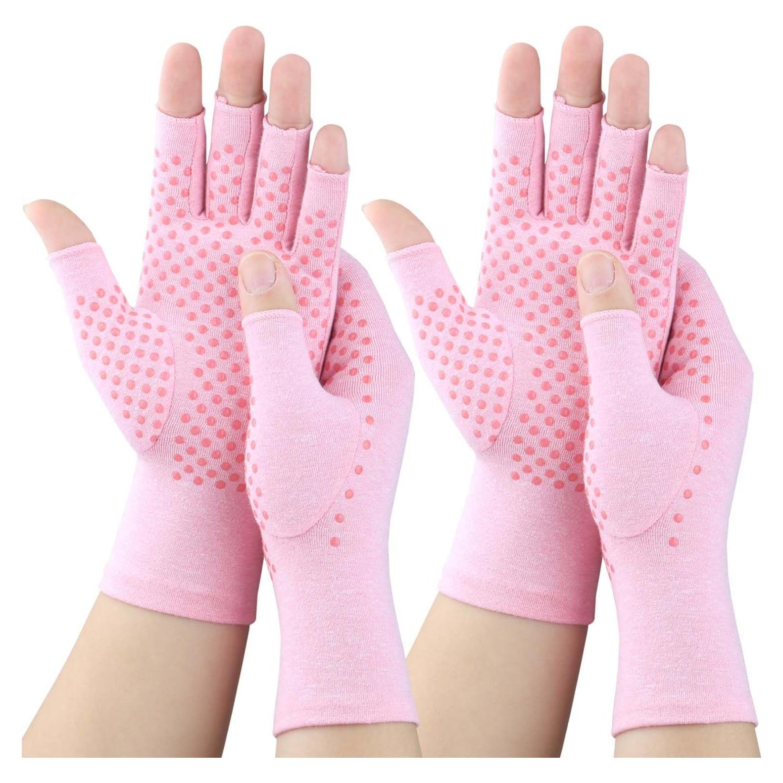Guantes de Compresión Tiny Chou para Artritis - Rosa Grande