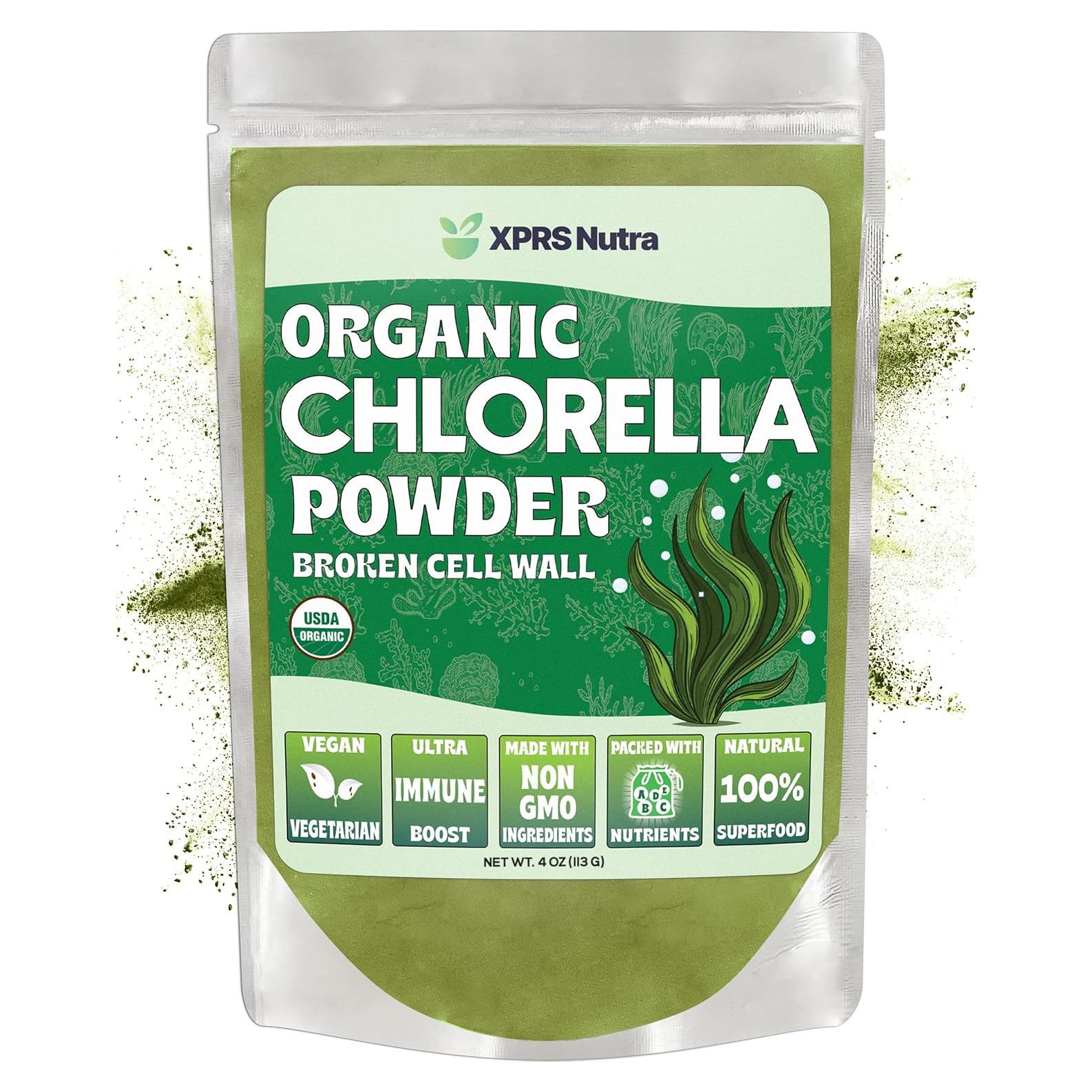 Polvo Orgánico de Clorela XPRS Nutra 113.4g - Proteína Completa