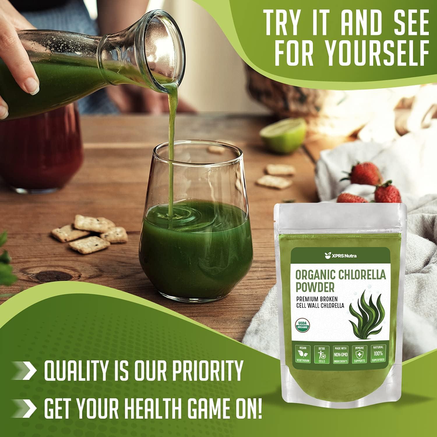 Polvo Orgánico de Clorela XPRS Nutra 113.4g - Proteína Completa