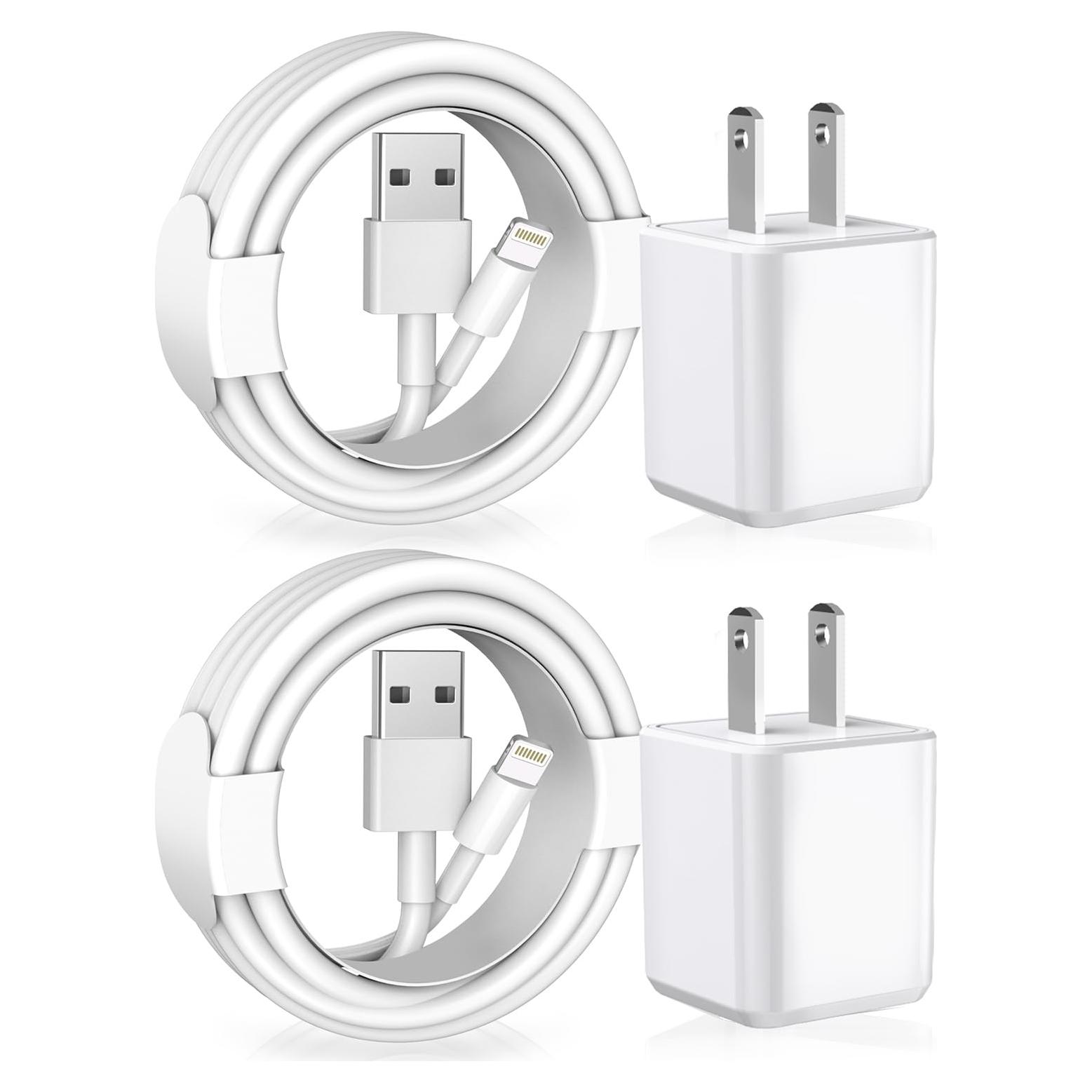 Cargador Rápido para iPhone 2Pack + Cable Lightning MFi