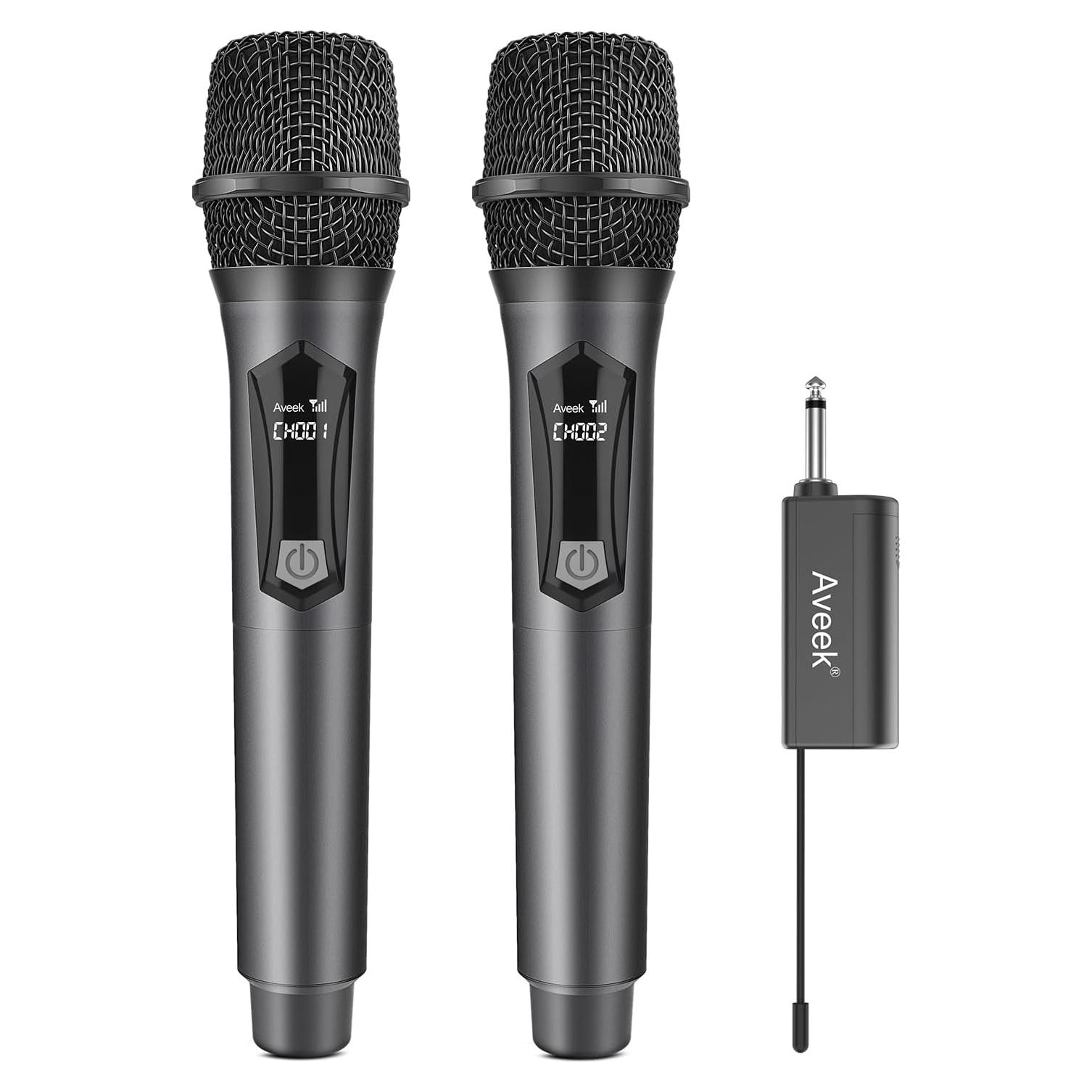 Micrófono Karaoke Inalámbrico Aveek V8, 2 Paquetes
