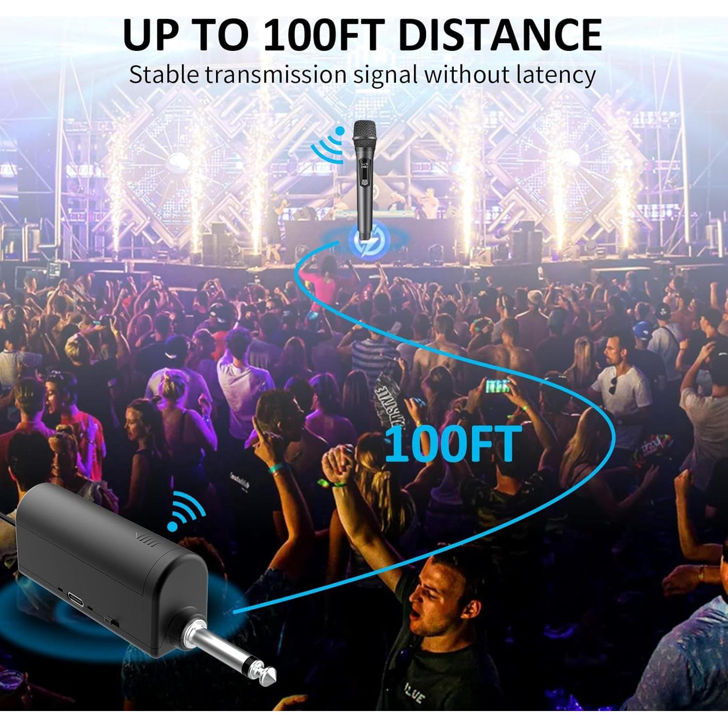 Micrófono Karaoke Inalámbrico Aveek V8, 2 Paquetes