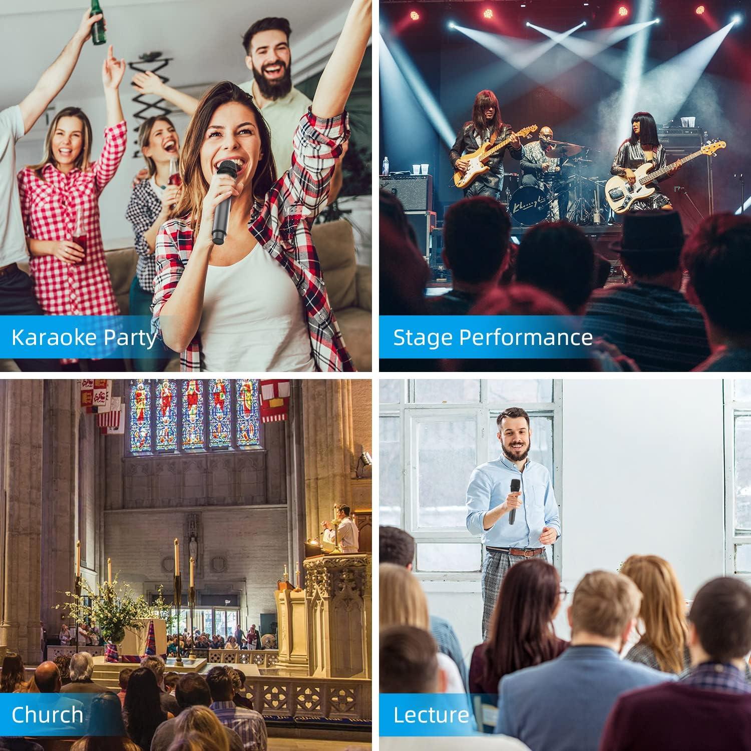 Micrófono Karaoke Inalámbrico Aveek V8, 2 Paquetes