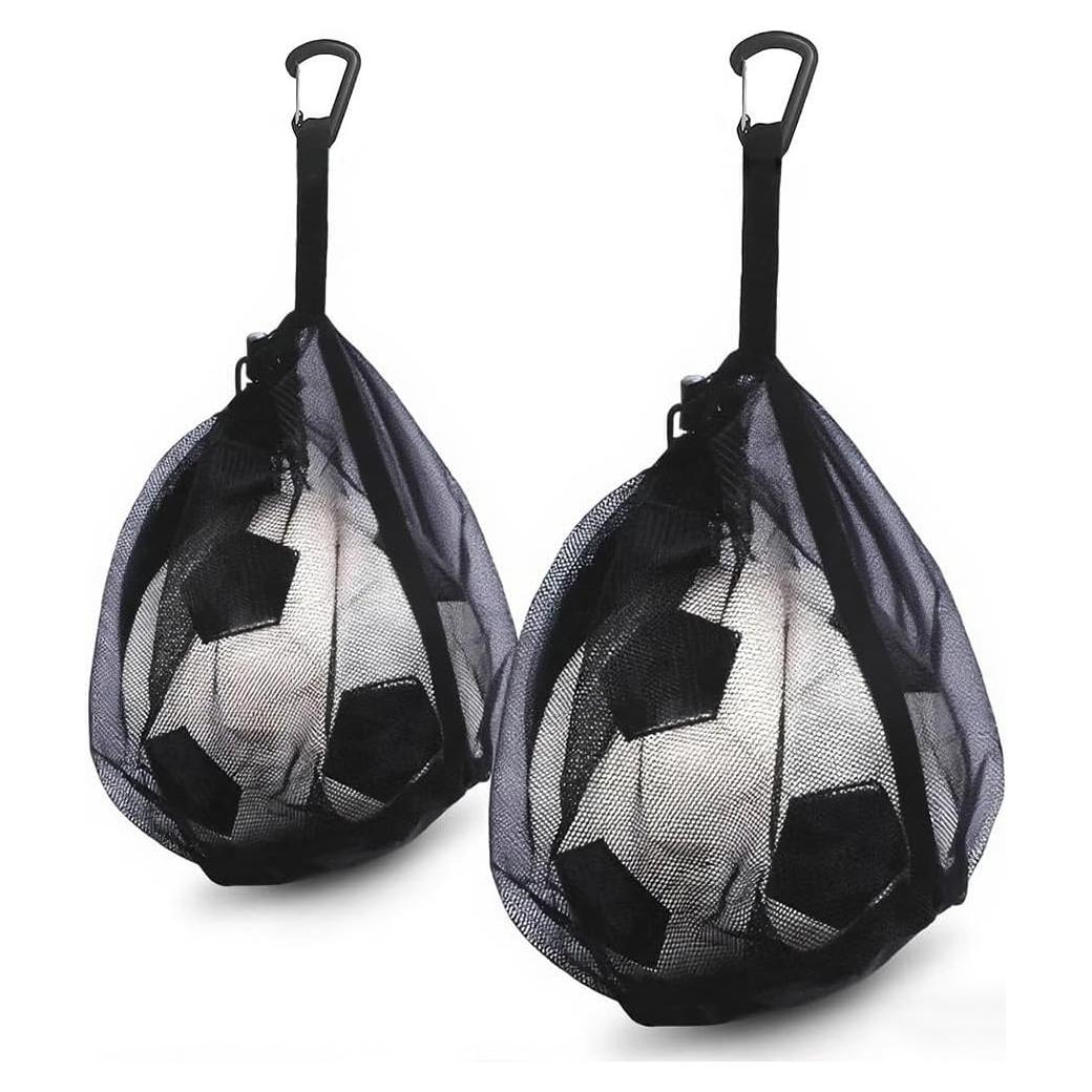 2 Bolsas de Malla LHWINYI para Balones de Deportes - Negro