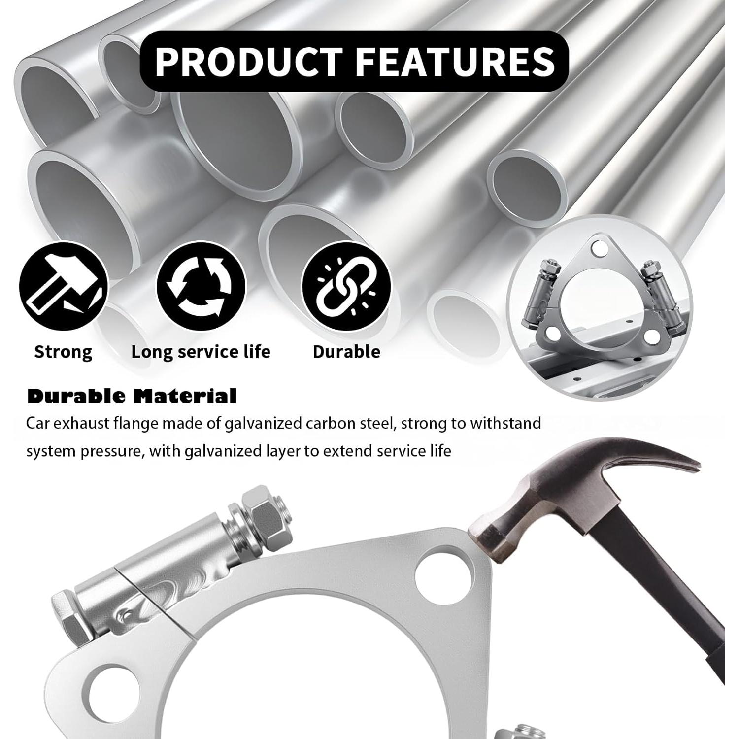 Brida de Escape Dividida YGDMD 6.35 cm Acero Galvanizado