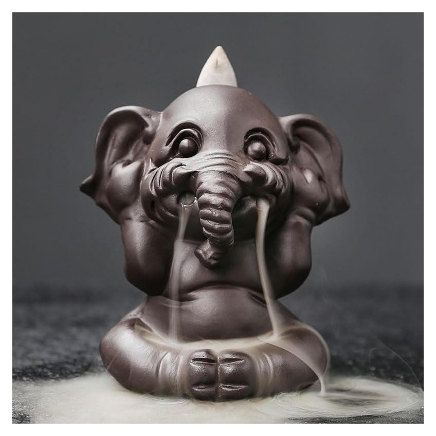 Quemador de Incienso Simcat de Arcilla Púrpura 8.5x6.6x9.3cm