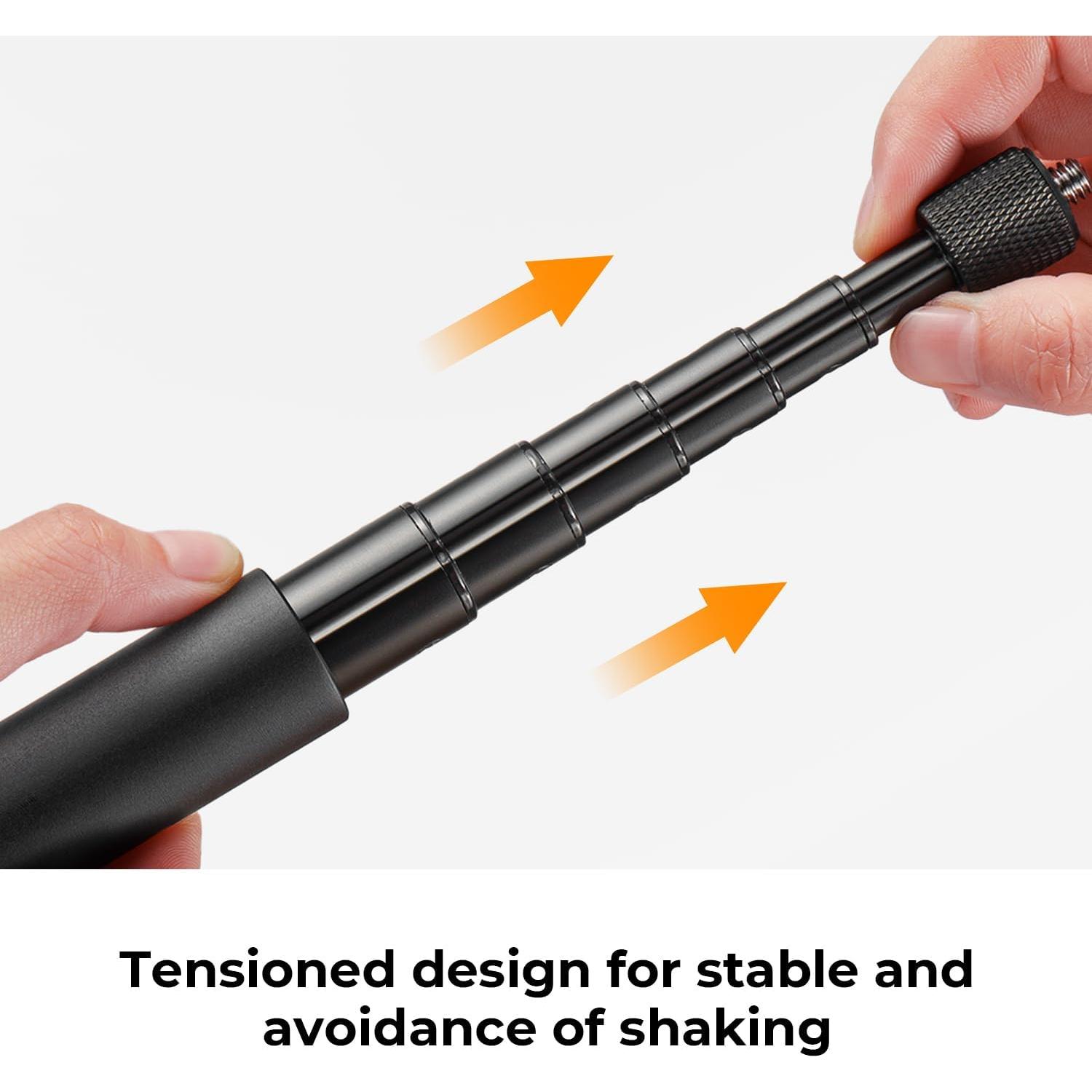 K&F Concept Palo de Selfie Invisible 153cm para GoPro y DJI