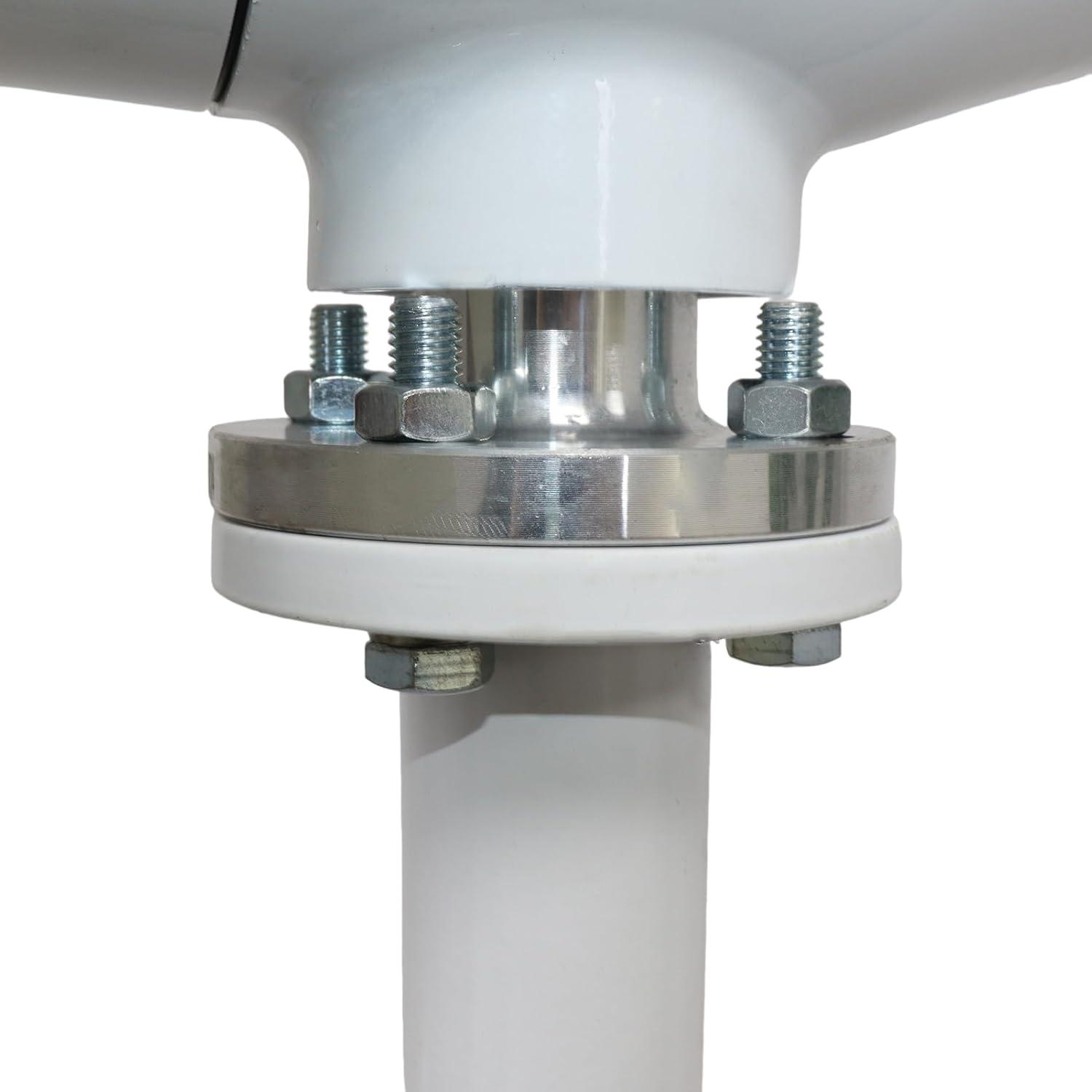 Generador Eólico Awjaisca 1200W Blanco, 5 Palas, Resistente