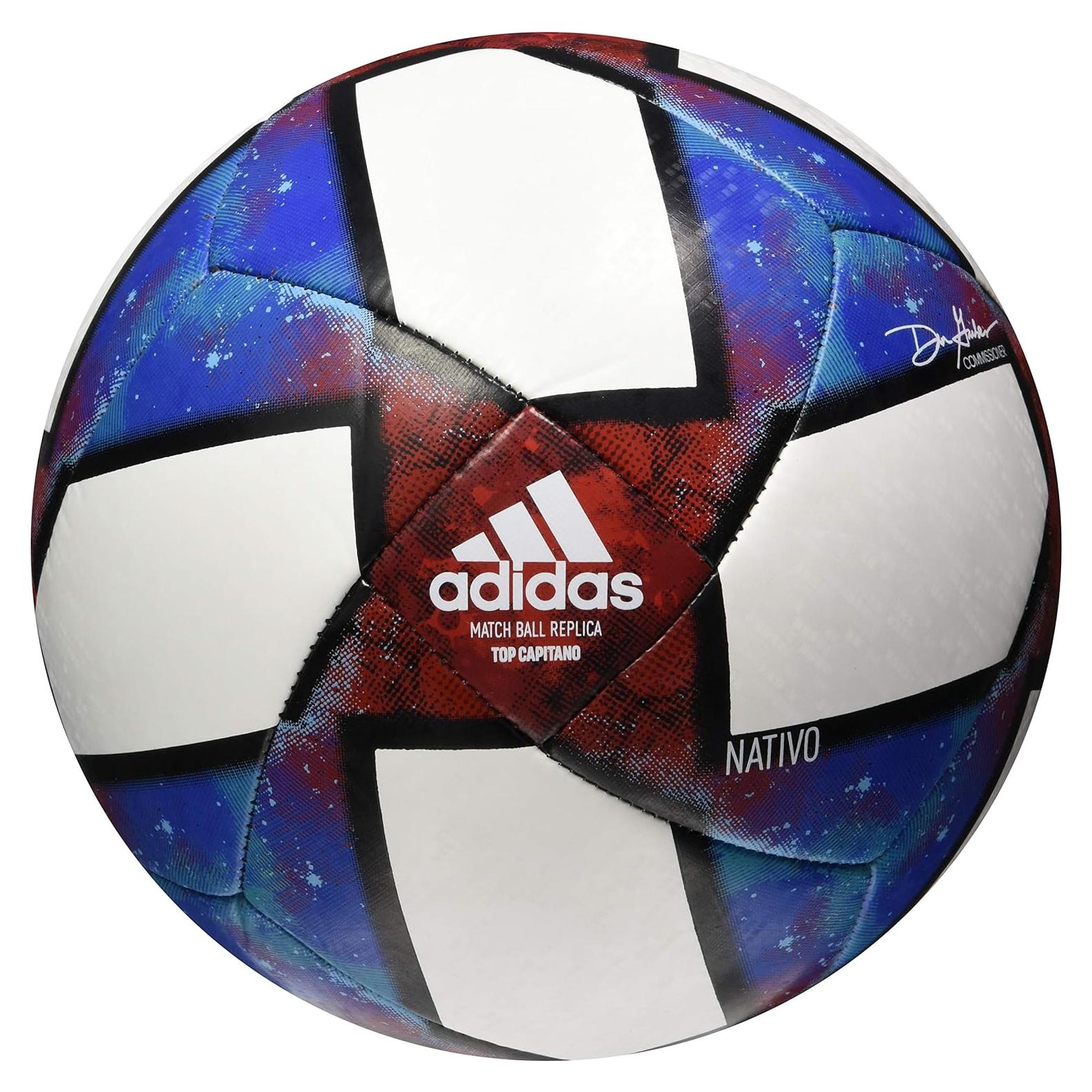 Balón de Fútbol Adidas Capitano Tamaño 5 Blanco/Negro/Azul
