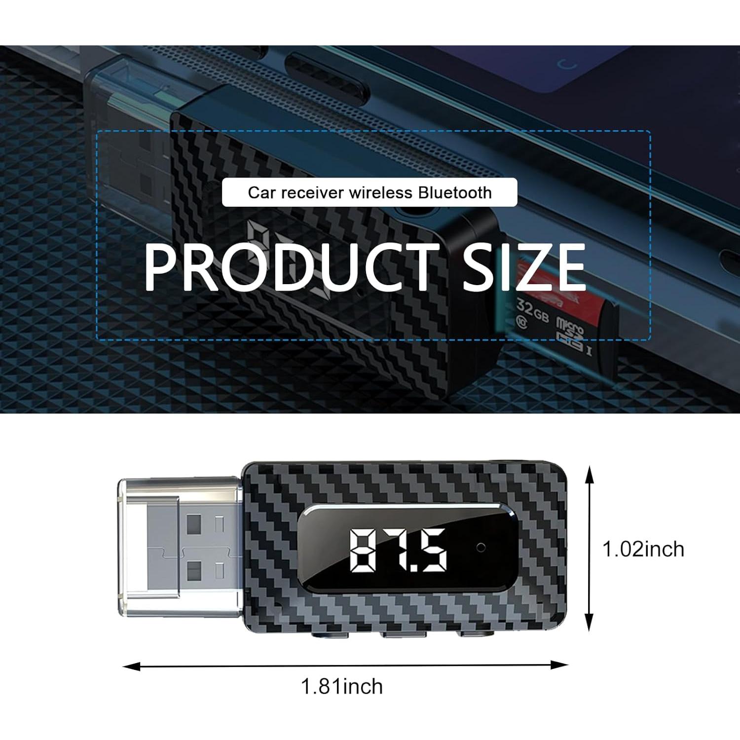 Receptor Bluetooth 5.3 MOXRUQ para Coche y Casa AUX USB