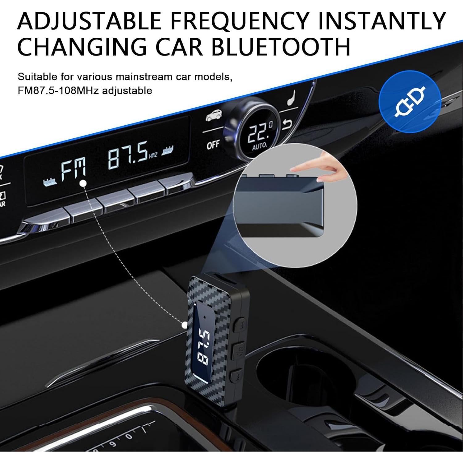 Receptor Bluetooth 5.3 MOXRUQ para Coche y Casa AUX USB