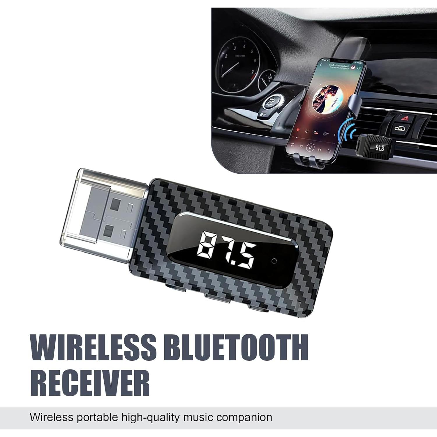 Receptor Bluetooth 5.3 MLY para coche y PC, adaptador AUX
