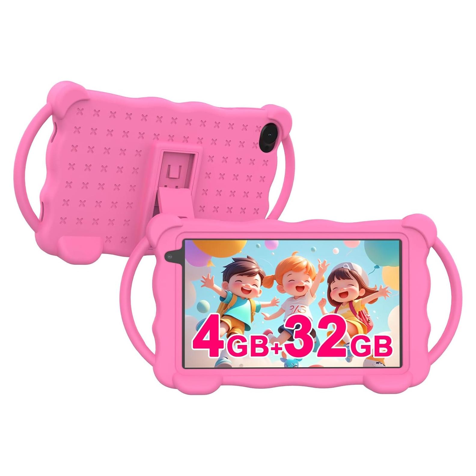 Tableta para Niños Nyxolaria Q3K 7" 32GB Android 14 Rosa
