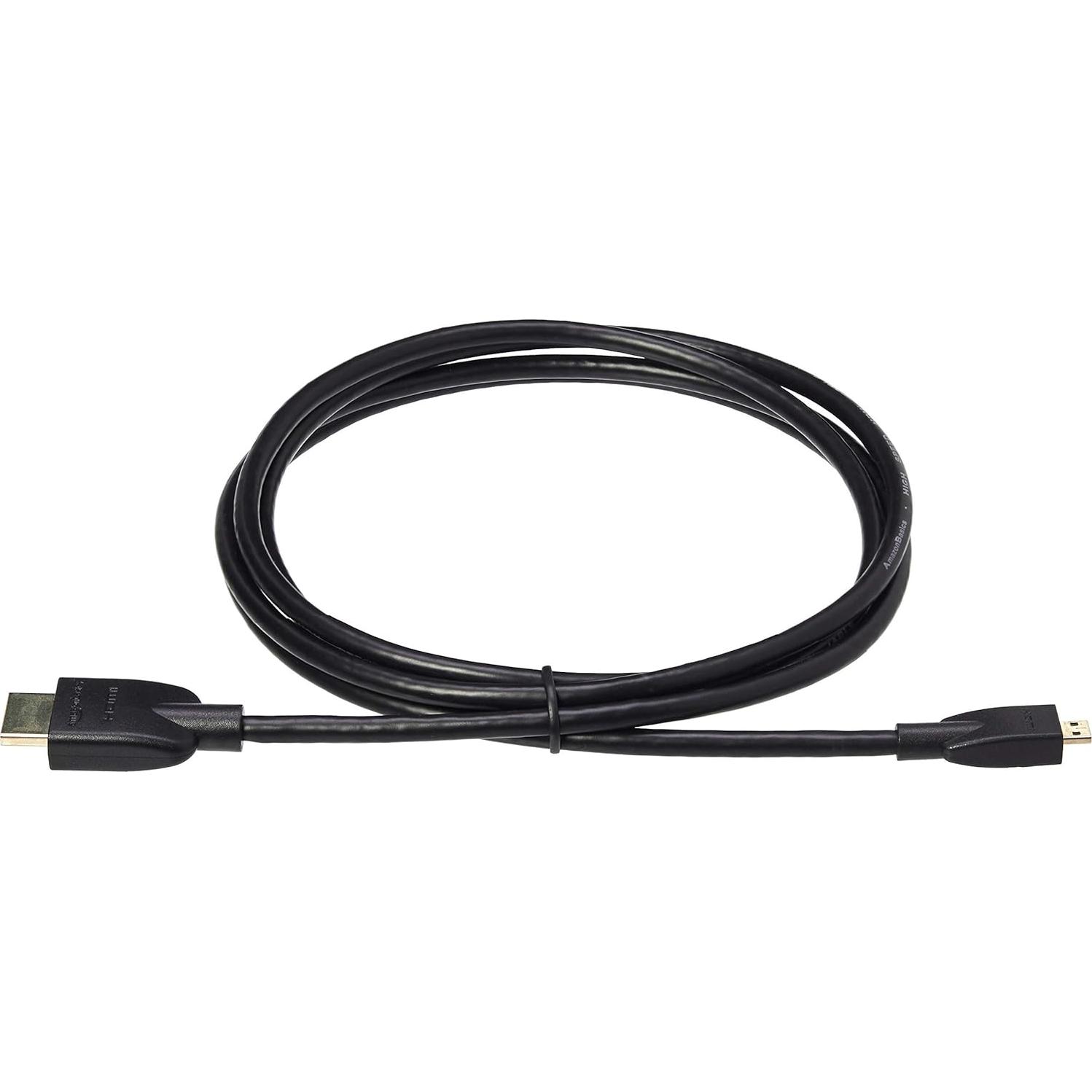 Cable Micro HDMI a HDMI Amazon Basics 1.83m 4K 60Hz