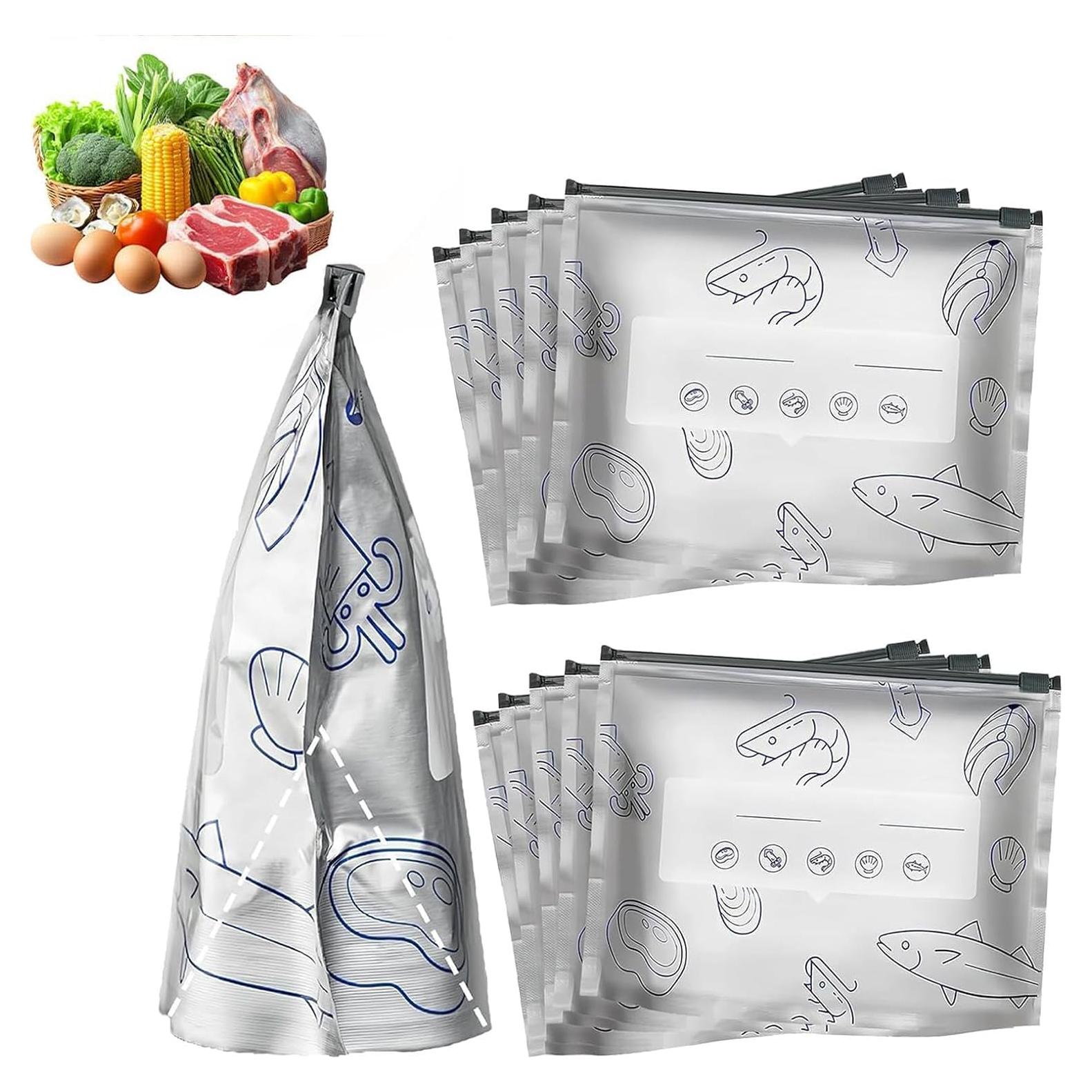 30 Bolsas de Almacenamiento Reutilizables Nuckhuce 26x29 cm