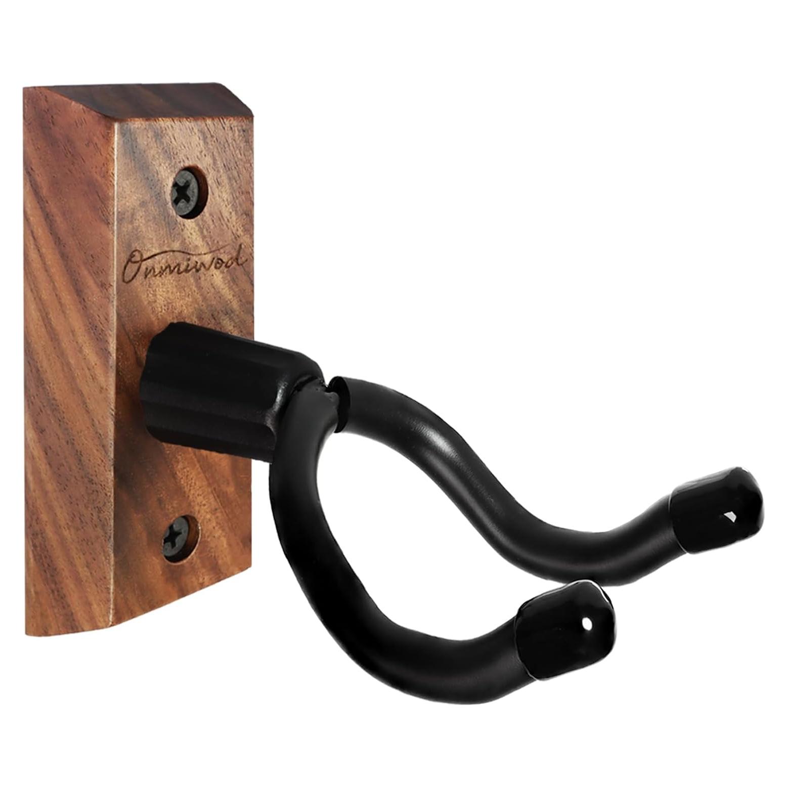 Soporte de Pared para Ukulele Onmiwod de Madera de Nogal Negro