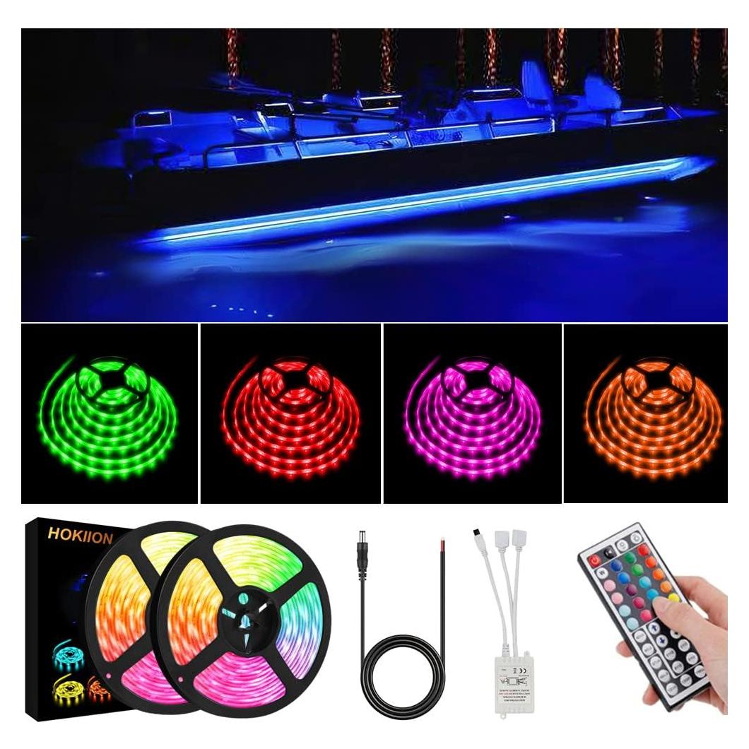 Luces de tira LED HOKIION 12m 12V multicolores impermeables