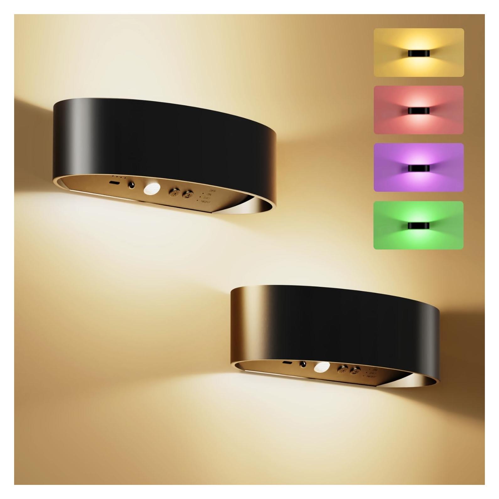 Luz de Pared FULNIX con Sensor de Movimiento 5000mAh 2PACK