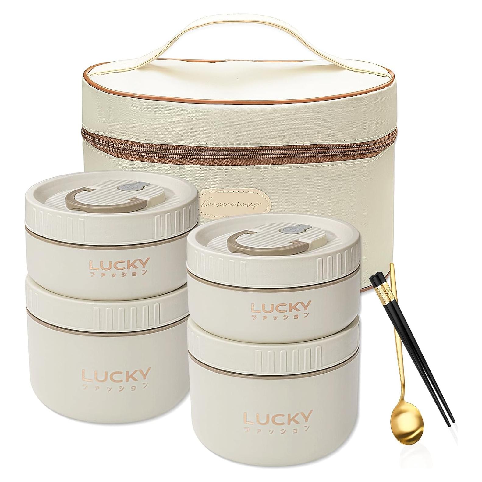 Caja Bento WORTHSUN Acero Inoxidable 1.93L 4 Compartimentos