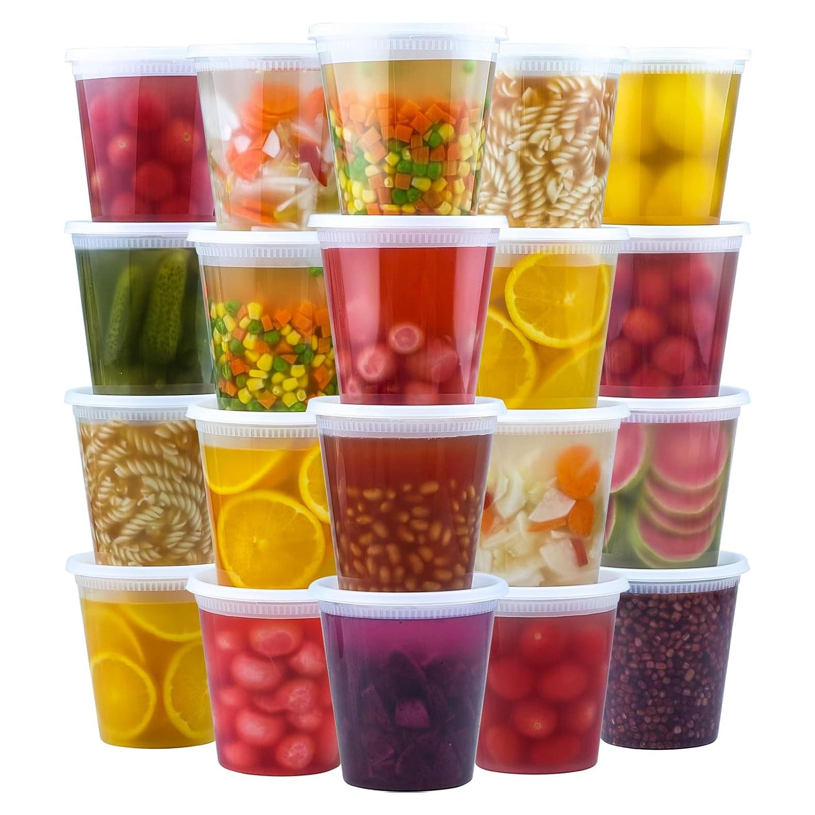 Set de 50 Contenedores Deli 950 ml Dealusy A Prueba de Fugas