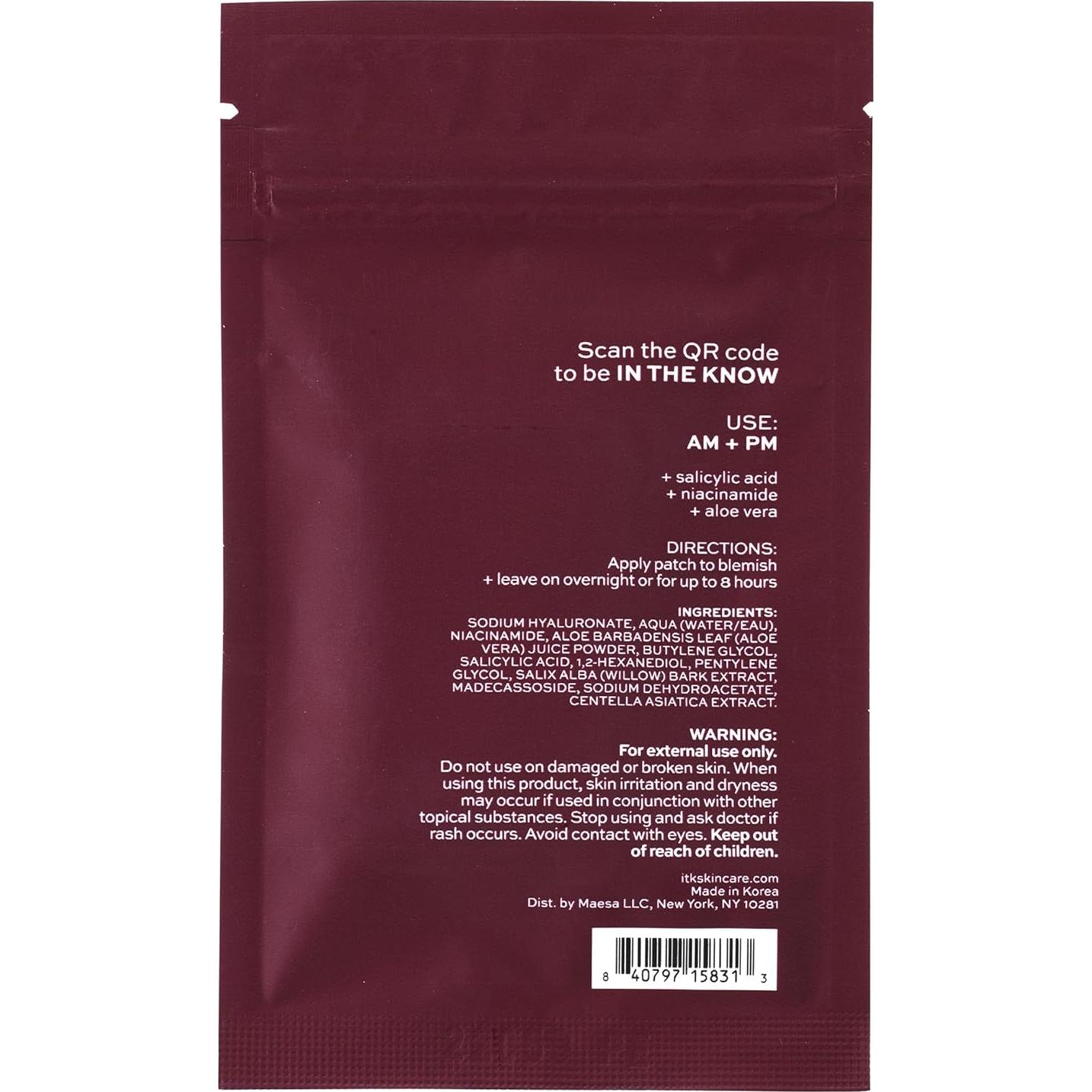 Parches Microneedle ITK con Aloe Vera - Tratamiento para Manchas - 6 Unidades