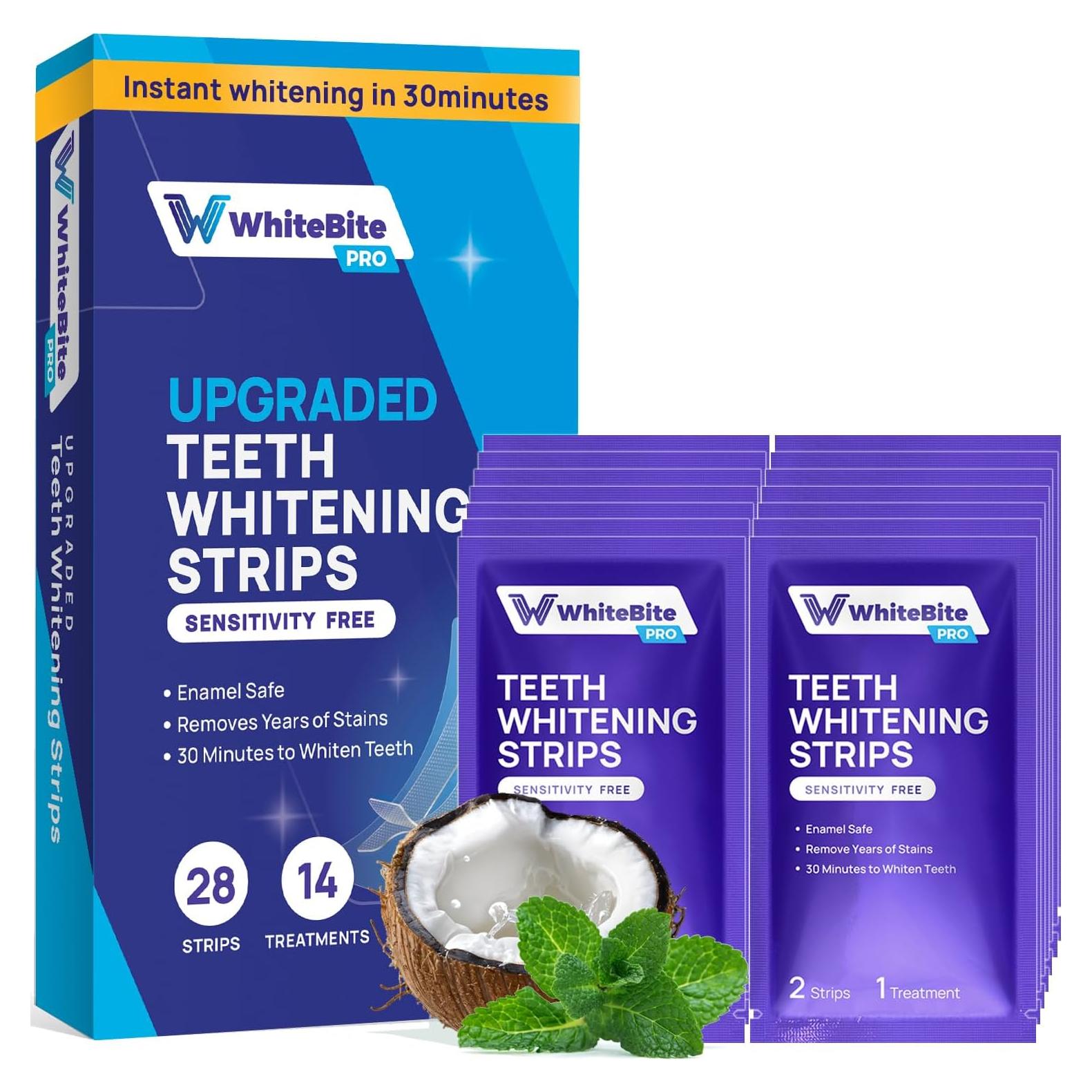 Tiras Blanqueadoras de Dientes Whitebite Pro 28 Tiras
