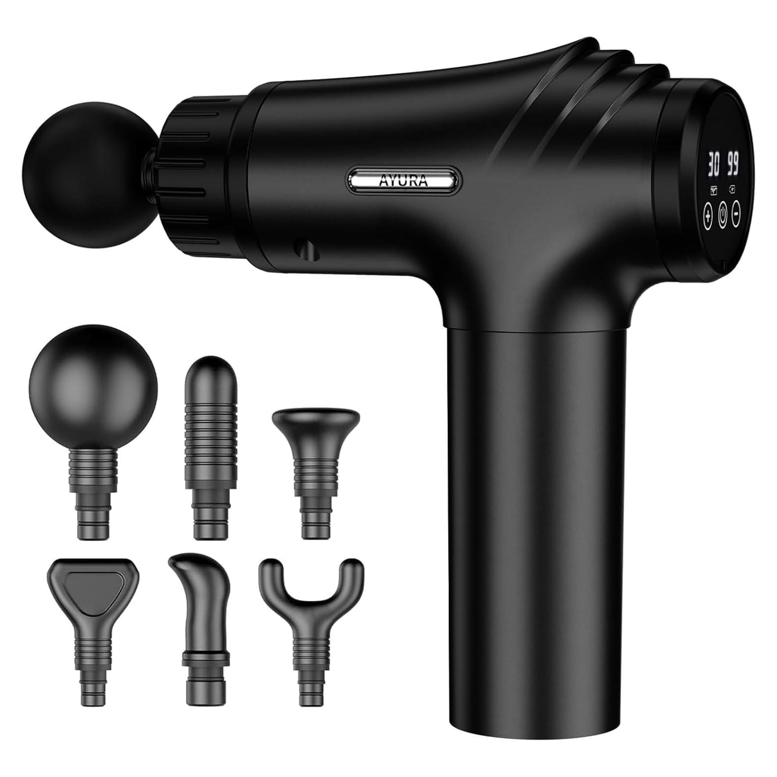 Pistola de Masaje AYURA MG7 Tejido Profundo 30 Velocidades