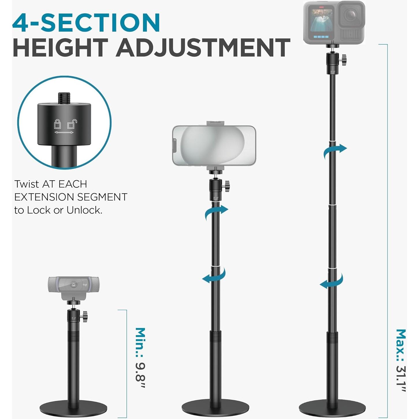 Soporte Telescópico para Webcam InnoGear WS73 79 cm