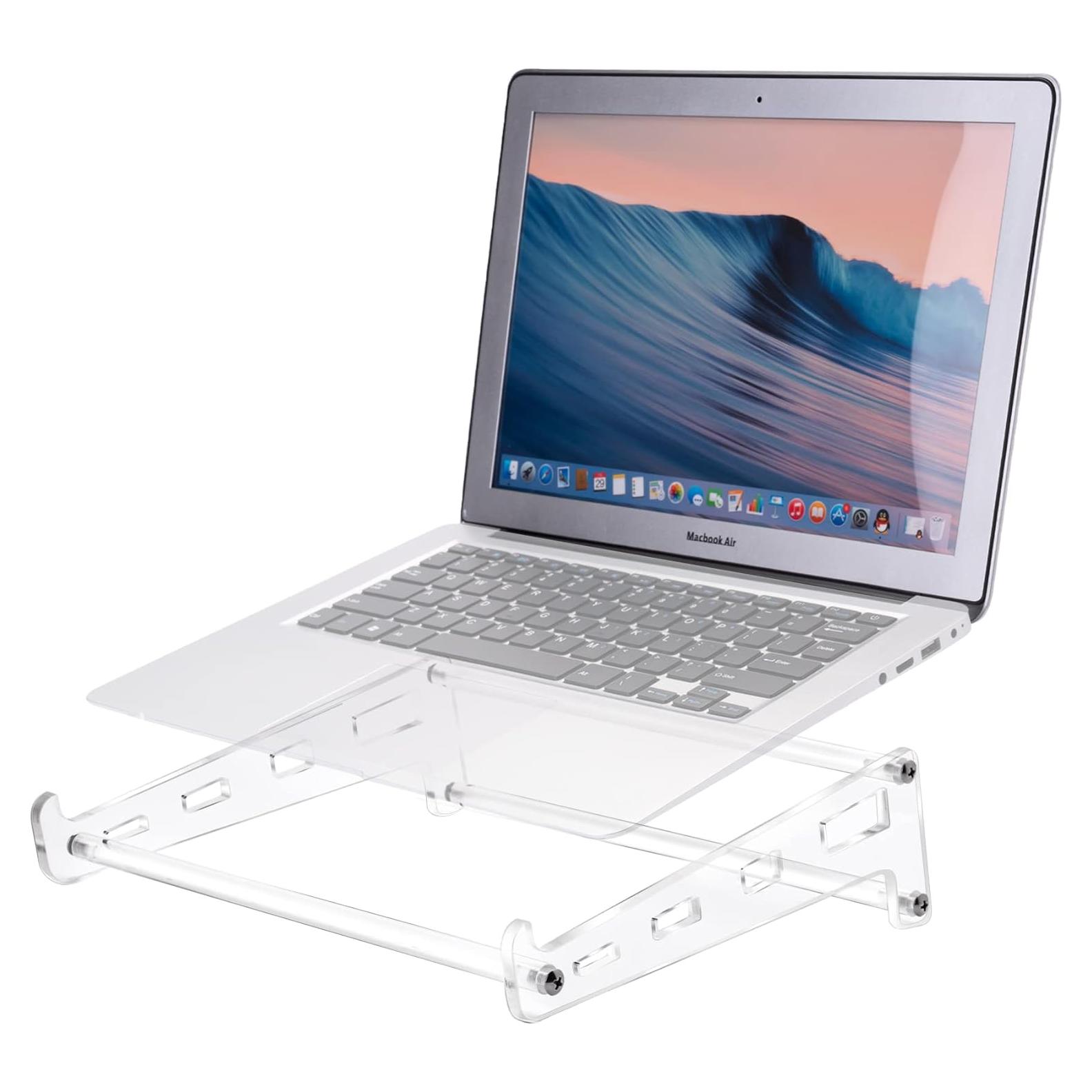 Soporte de Acrílico para Laptop QUPIVA 25.1x22.1 cm Ergonómico