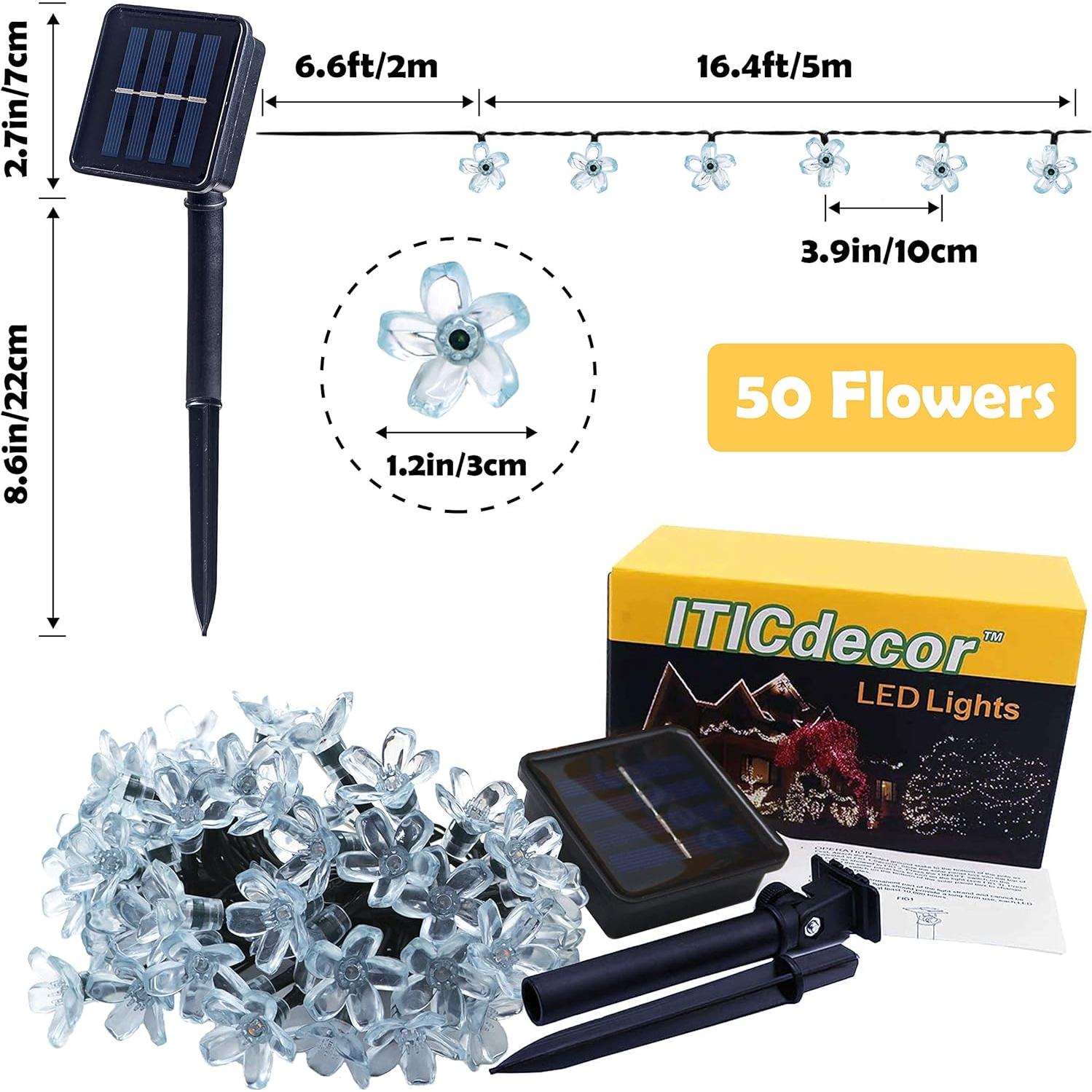 Luces de Cadena Solares ITICdecor 50 LED Multicolor 7m IP65