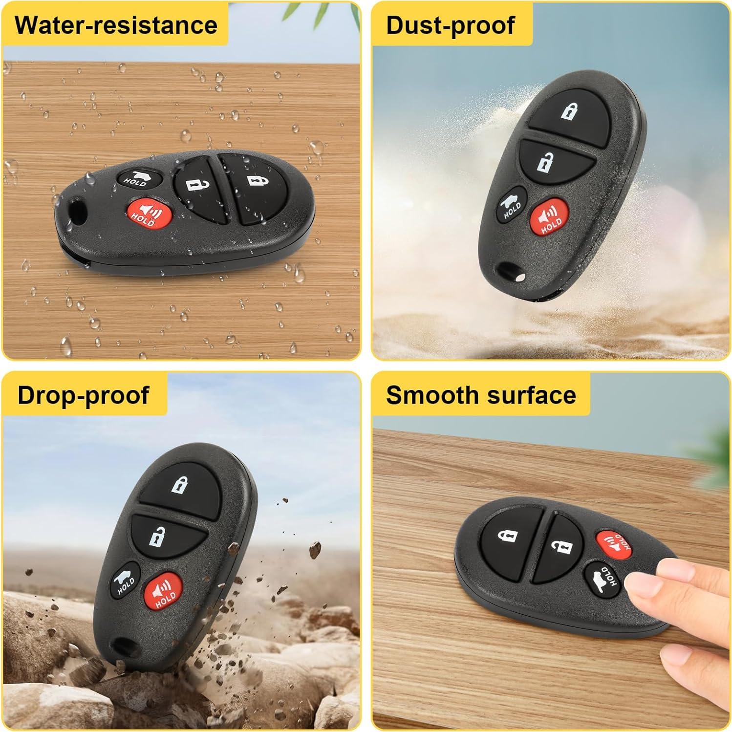 Llavero control remoto Toyota Solara 2004-2008 OGATOO 4 botones