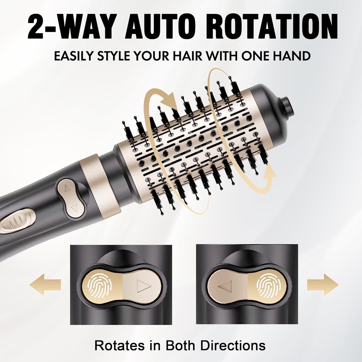 Cepillo Secador de Cabello Rotatorio DAILYLIFE 4 en 1 con 2 Cepillos