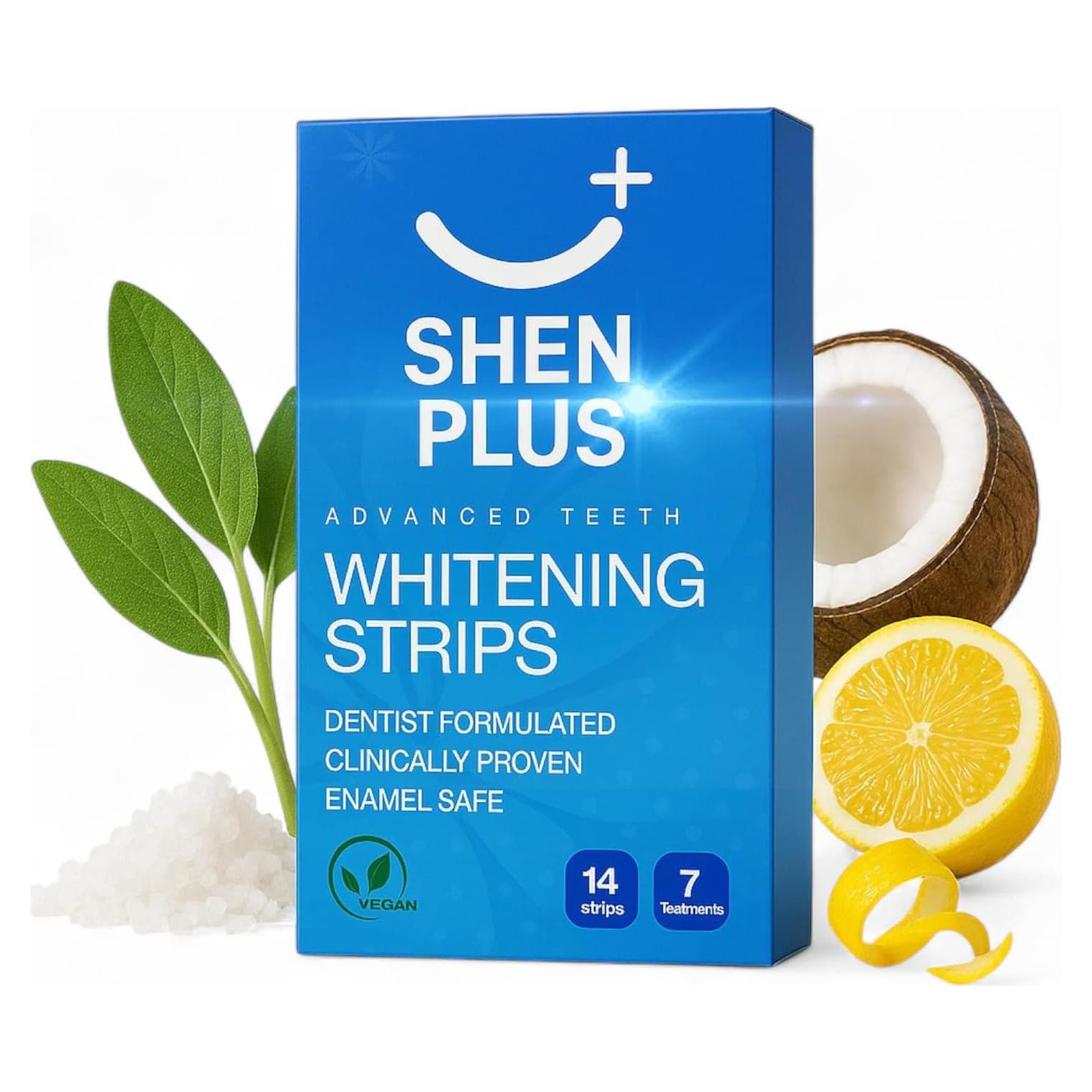Tiras Blanqueadoras de Dientes Shen Plus - 14 Tiras Naturales